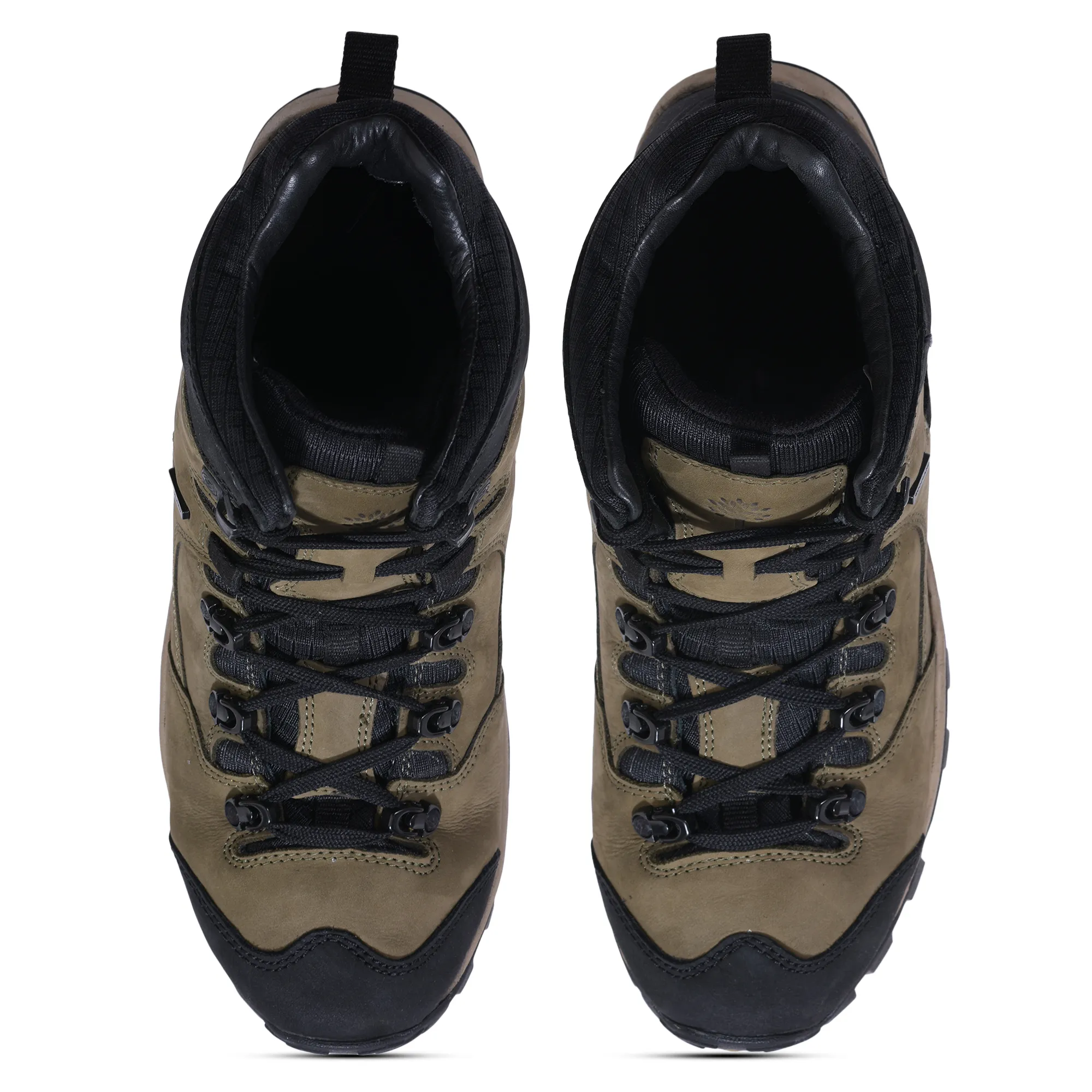 Woodland olive green trekking casual shoes - Thumbnail 3