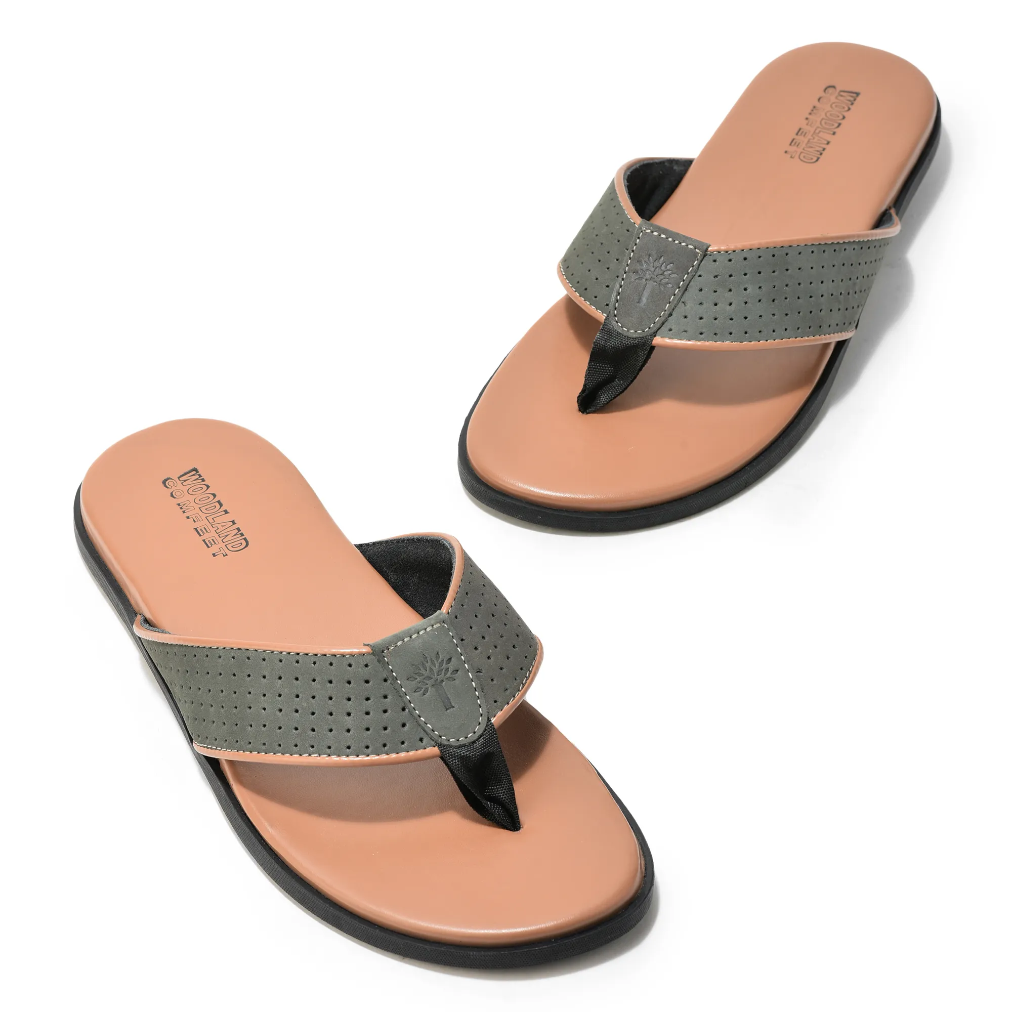 Woodland Black Nubuk Men Everyday Slippers - Thumbnail 2