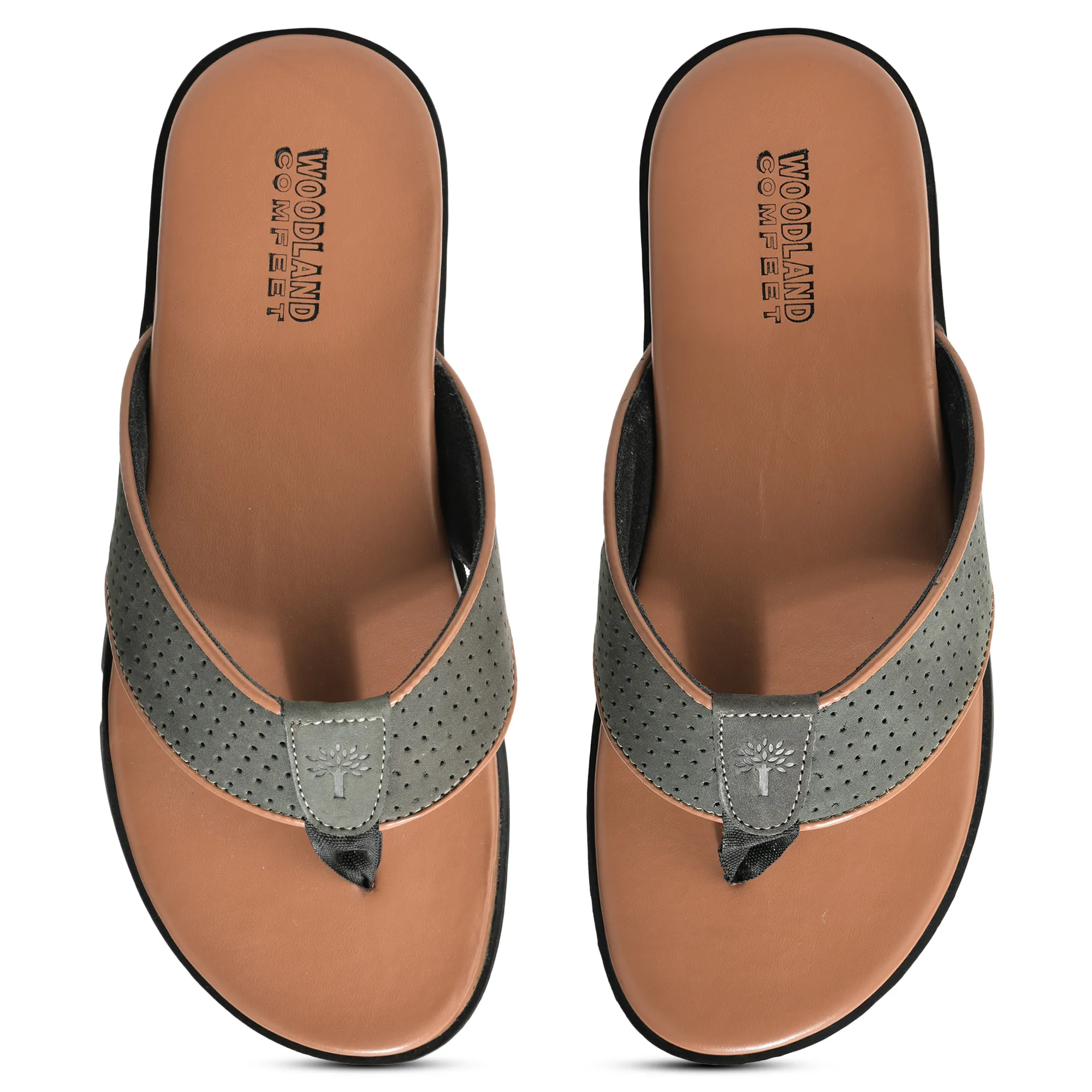 Woodland Black Nubuk Men Everyday Slippers - Thumbnail 4