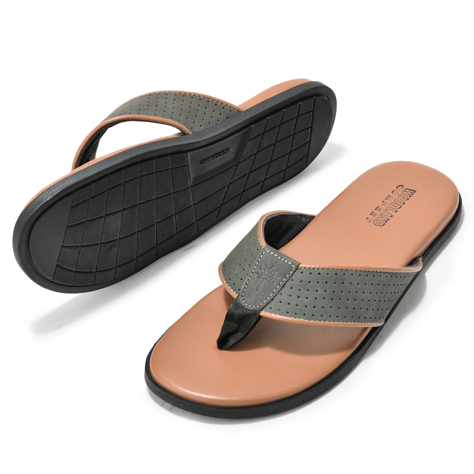 Woodland Black Nubuk Men Everyday Slippers - Thumbnail 5