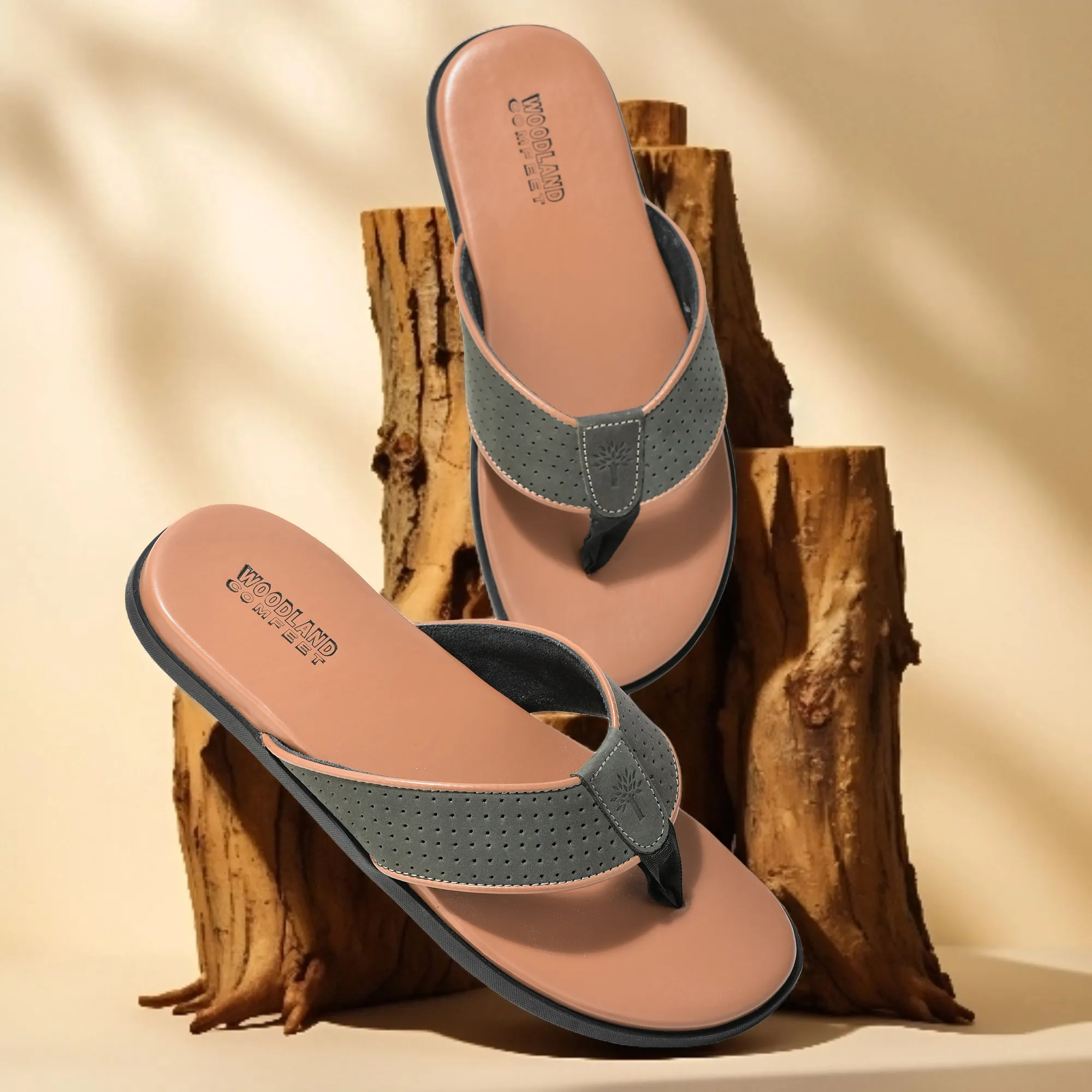 Woodland Black Nubuk Men Everyday Slippers - Thumbnail 9