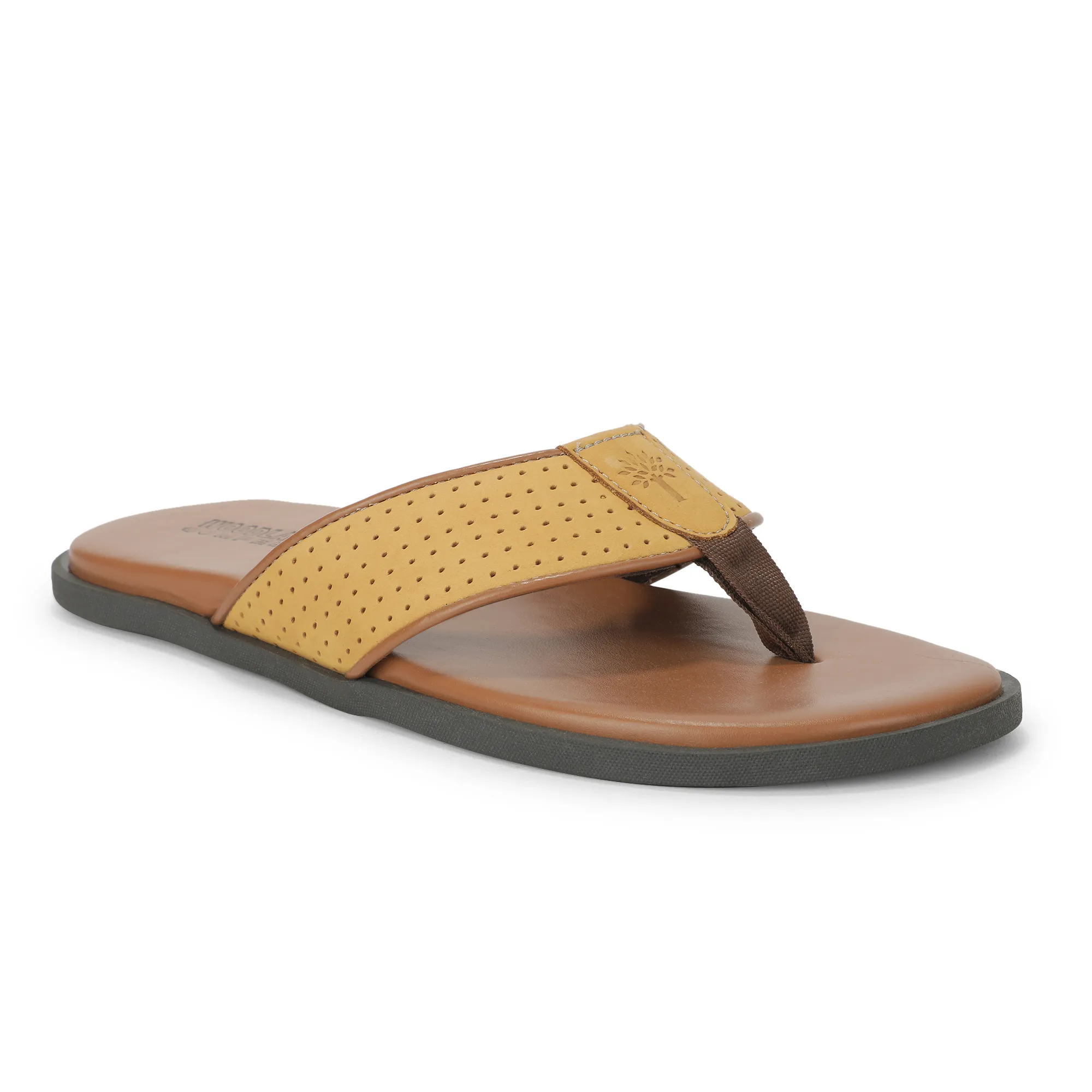 Woodland Camel Nubuk Men Everyday Slippers - Thumbnail 3