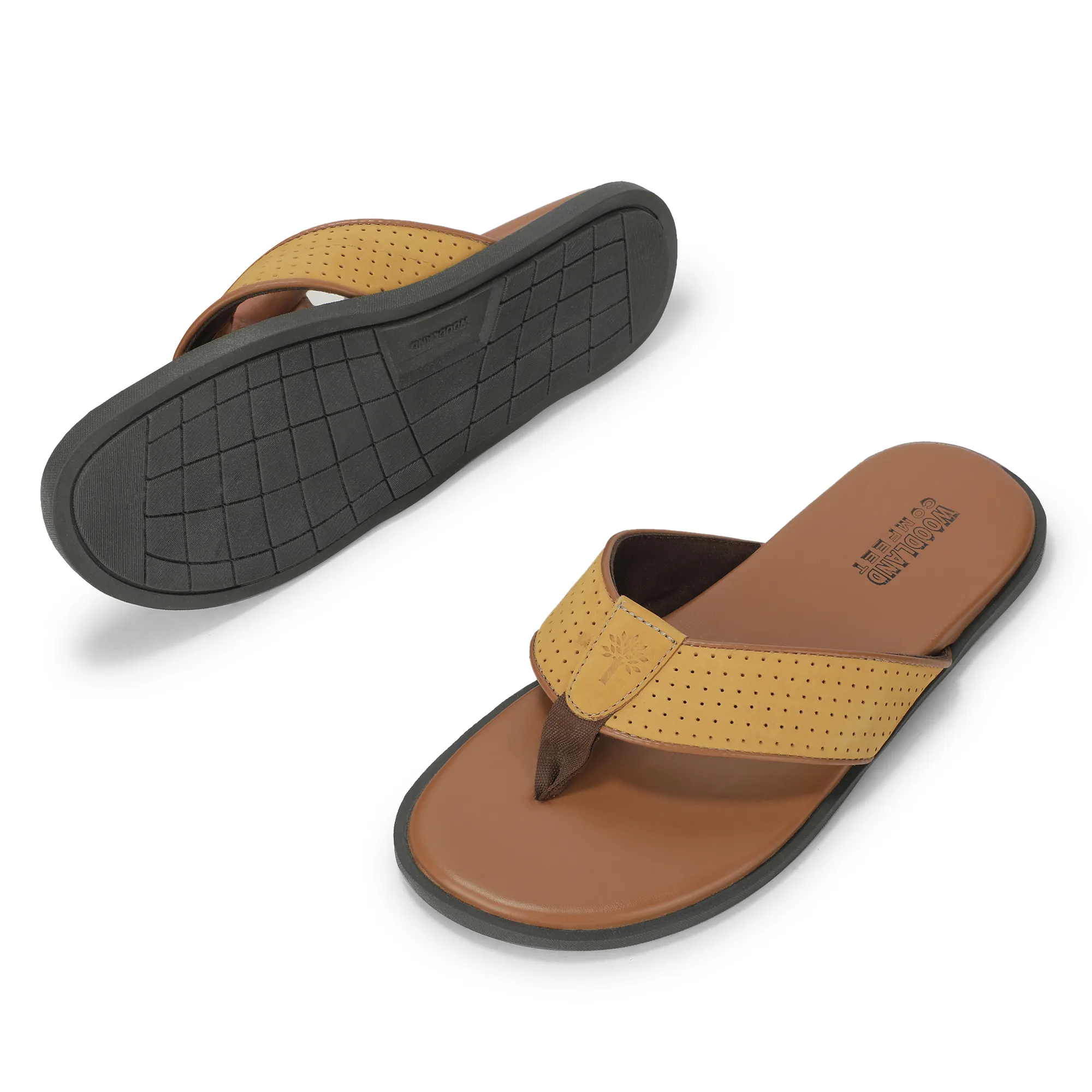 Woodland Camel Nubuk Men Everyday Slippers - Thumbnail 6