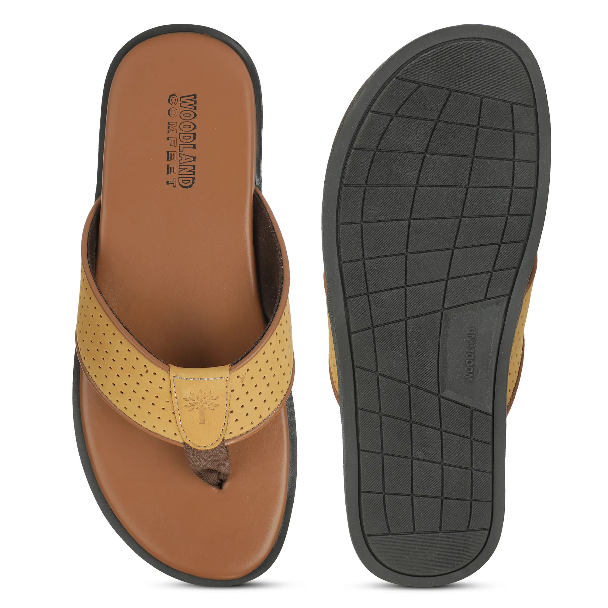 Woodland Camel Nubuk Men Everyday Slippers - Thumbnail 9