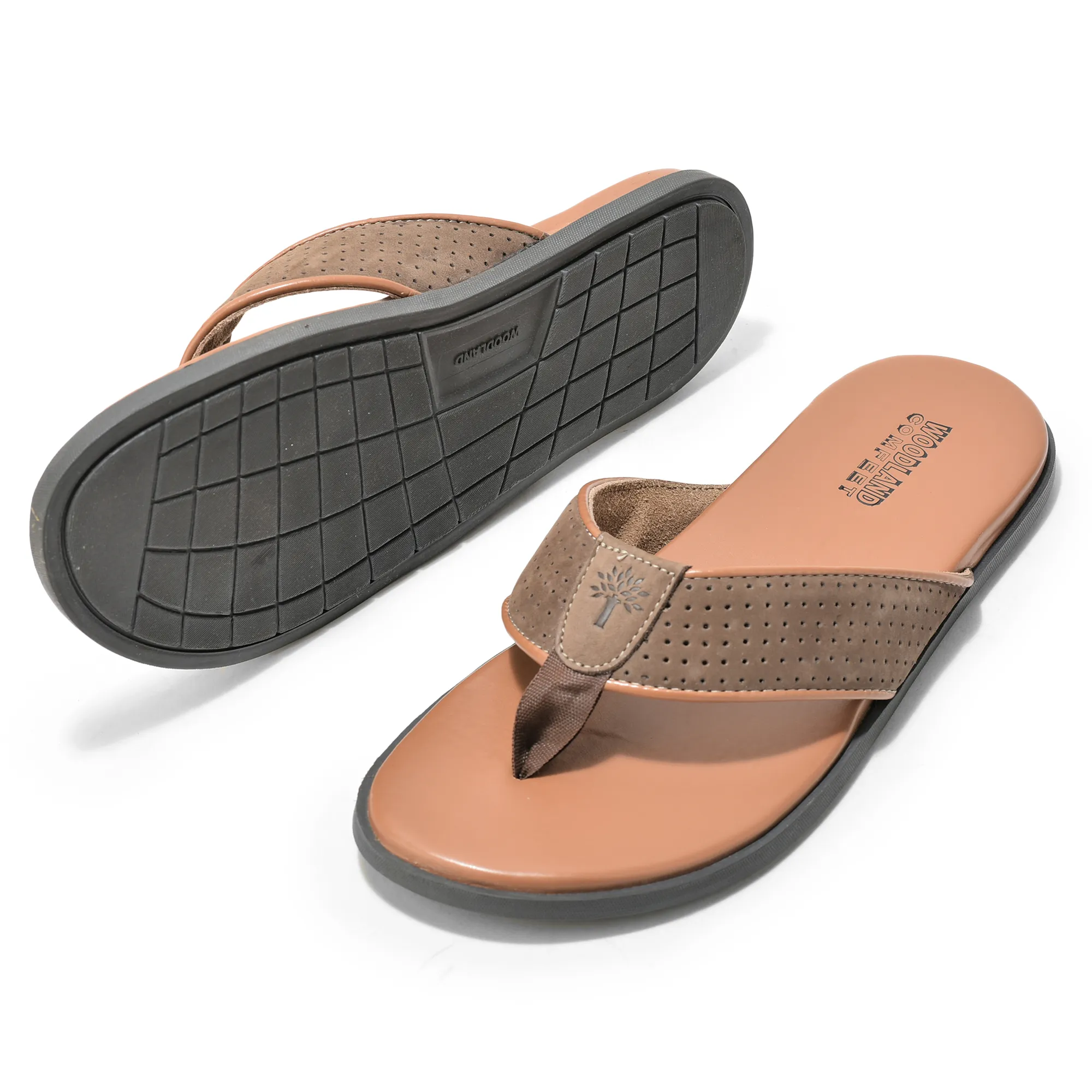 Woodland Dark khaki Nubuk Men Everyday Slippers - Thumbnail 5