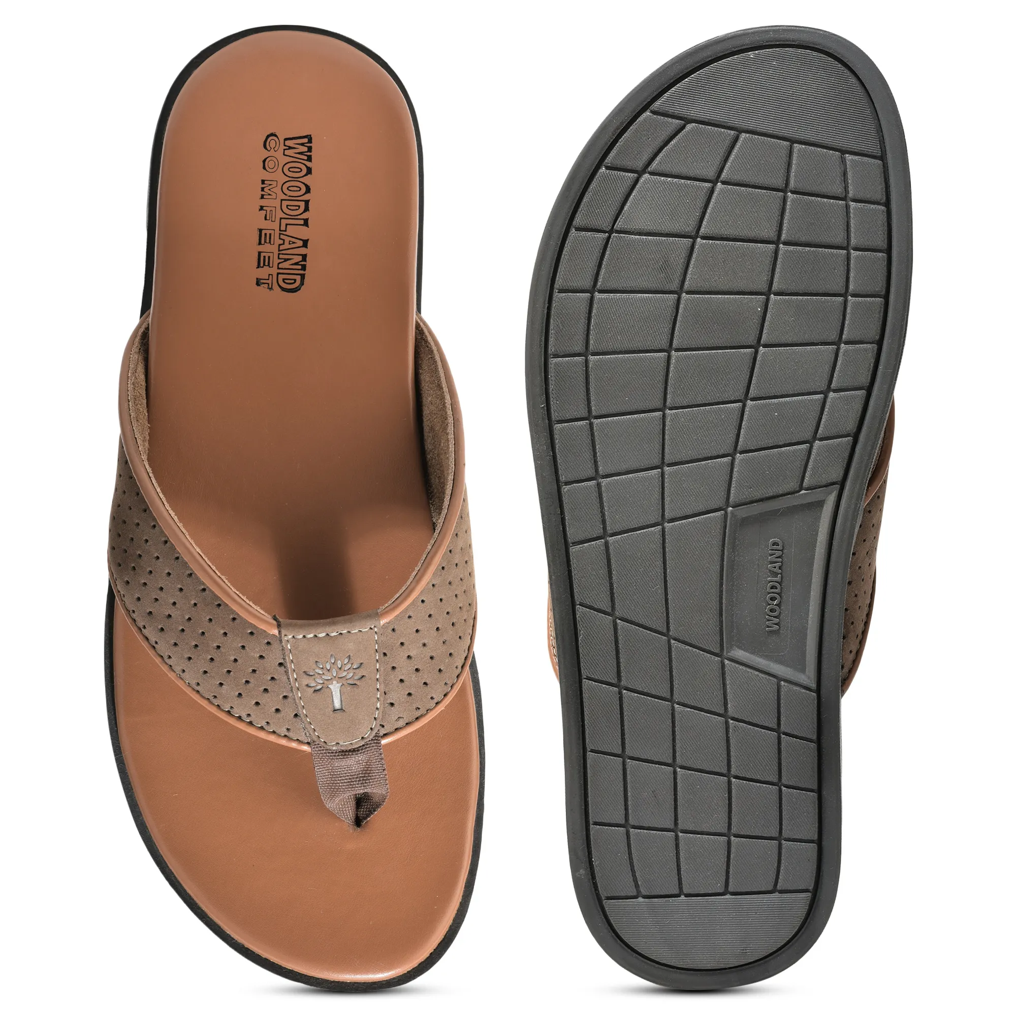 Woodland Dark khaki Nubuk Men Everyday Slippers - Thumbnail 8