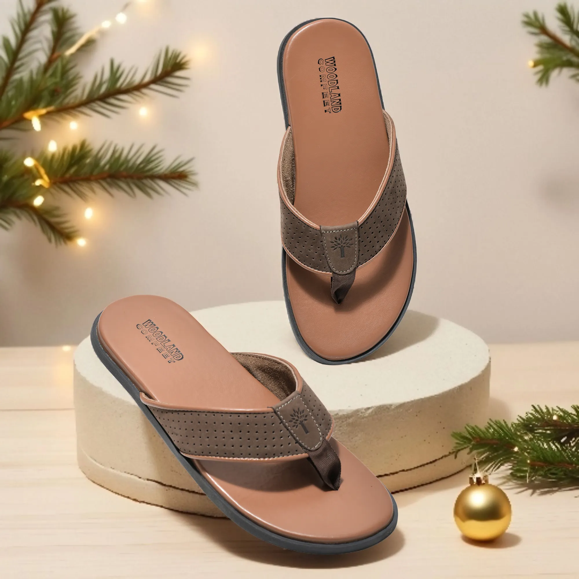 Woodland Dark khaki Nubuk Men Everyday Slippers - Thumbnail 9