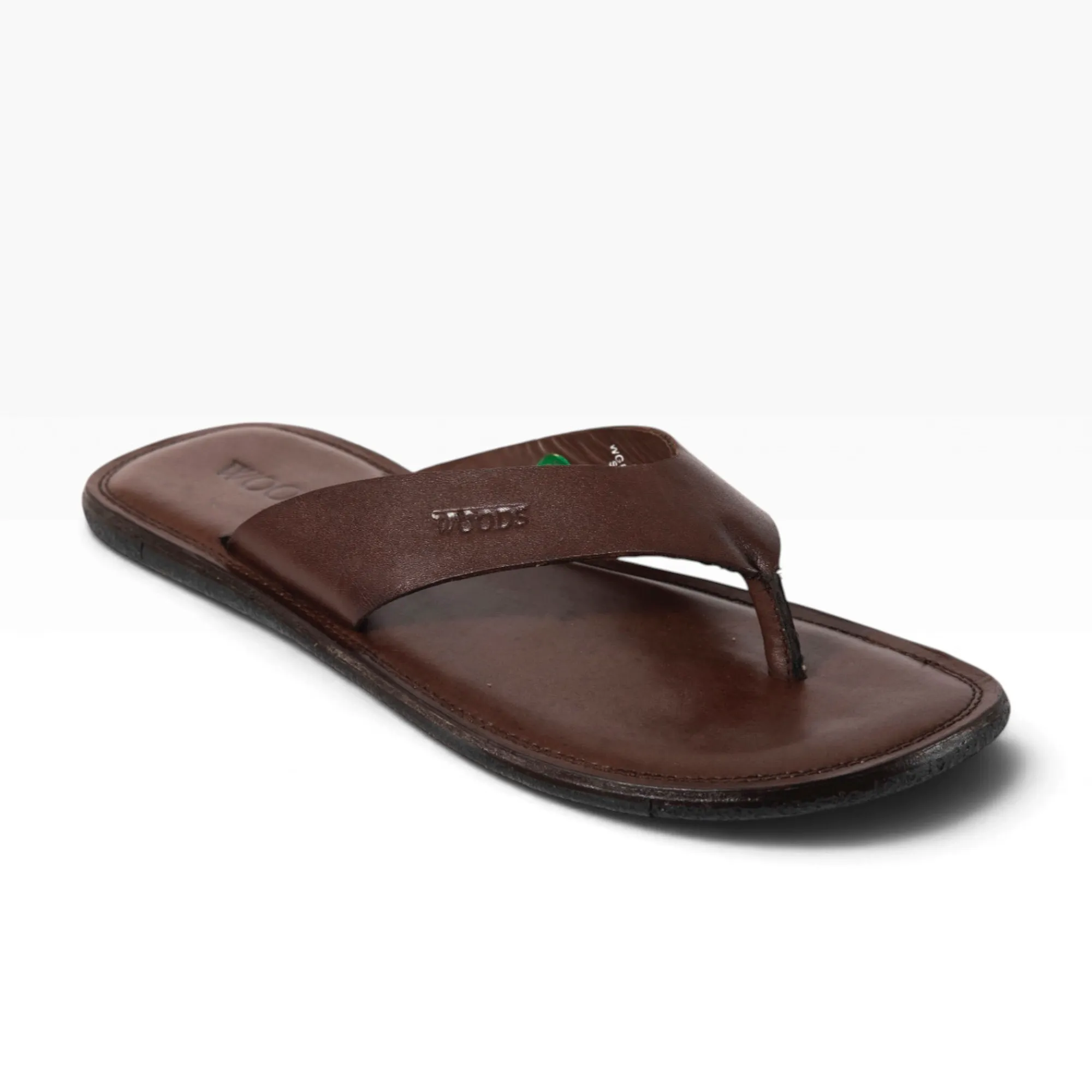 Coffee Softy Leather Slippers For Men 11