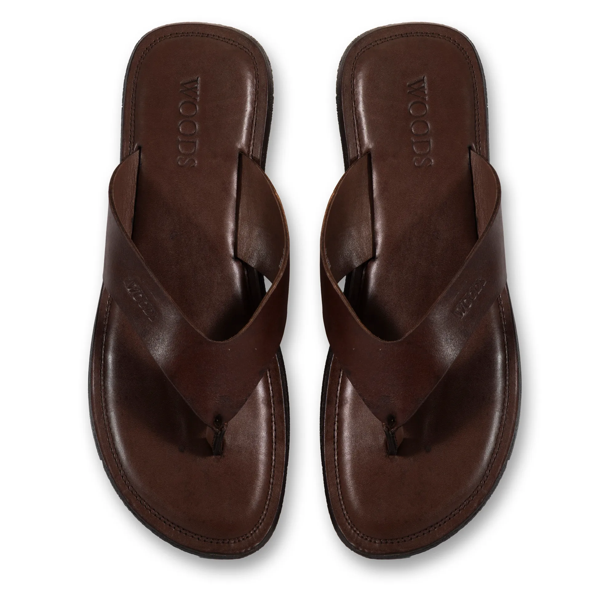 Coffee Softy Leather Slippers For Men 5