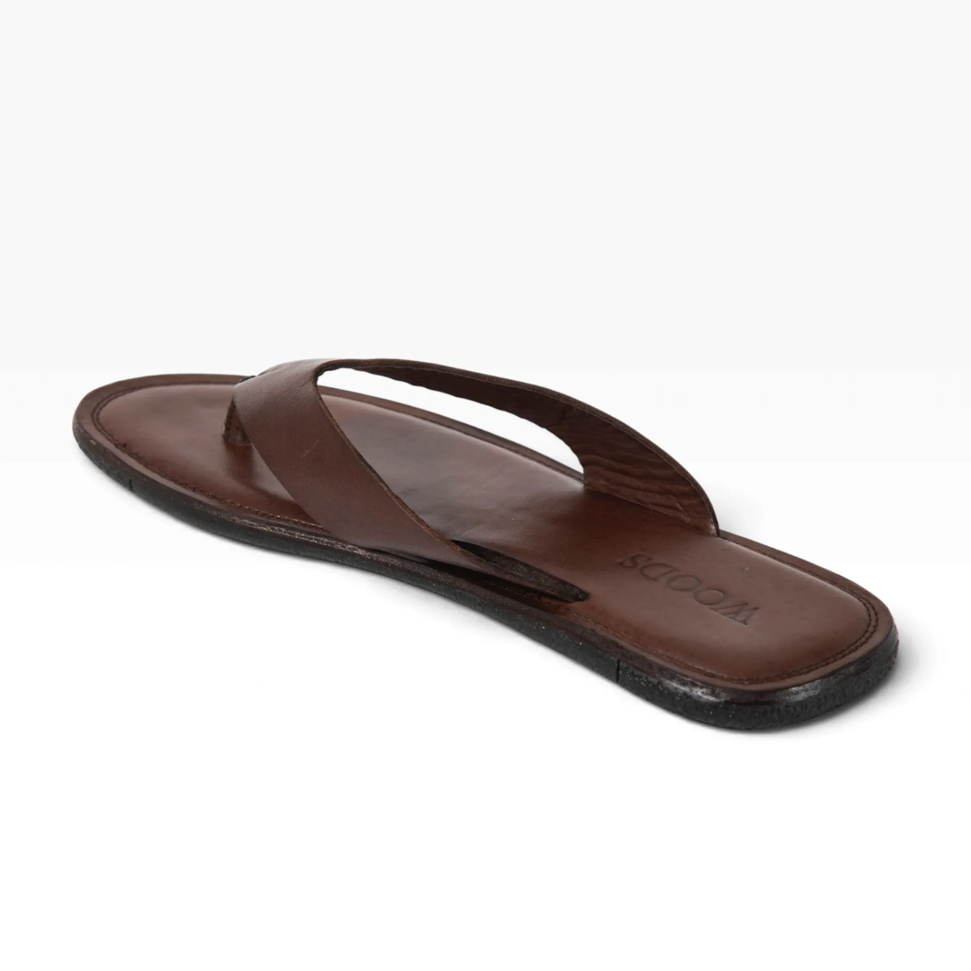 Coffee Softy Leather Slippers For Men 6