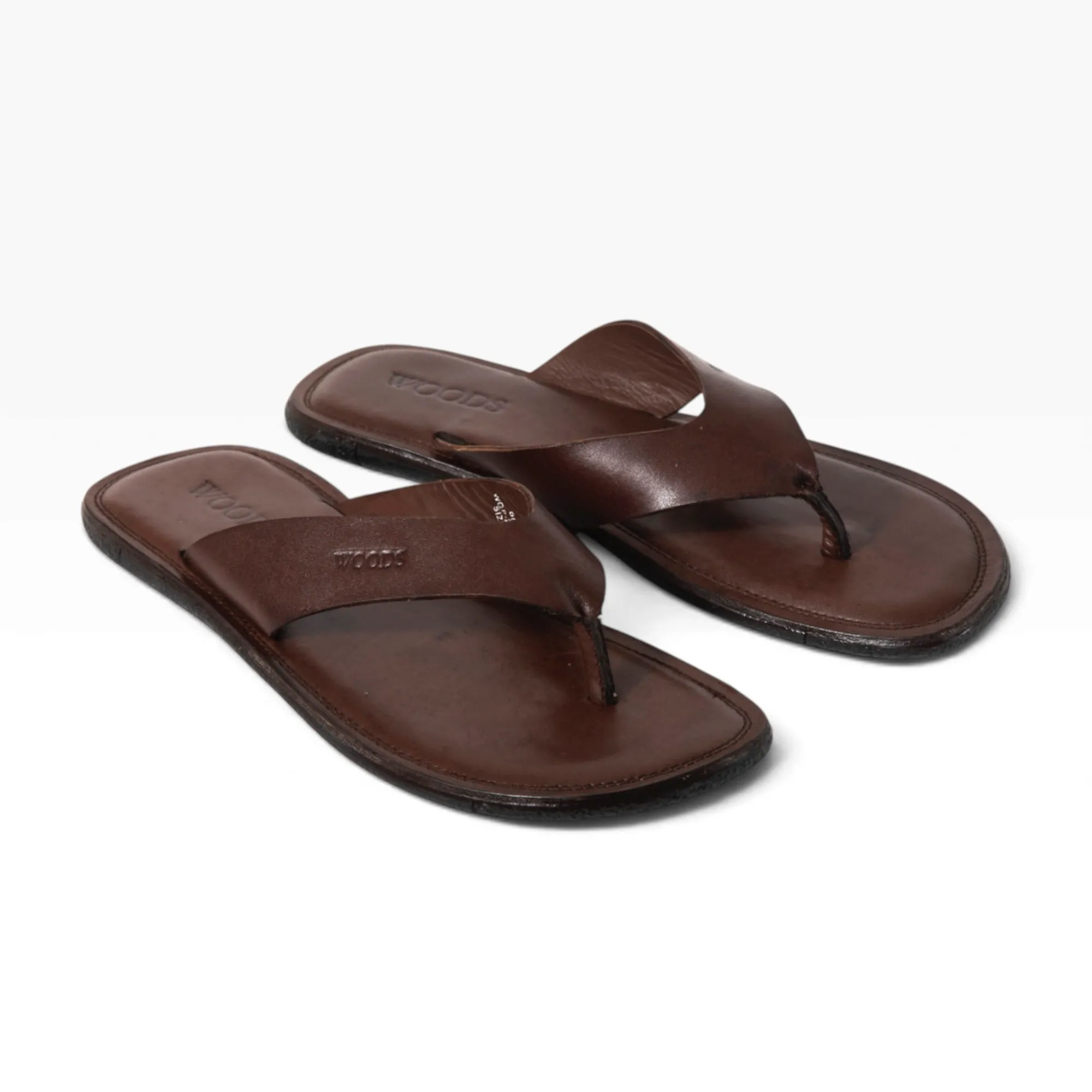 Coffee Softy Leather Slippers For Men 7