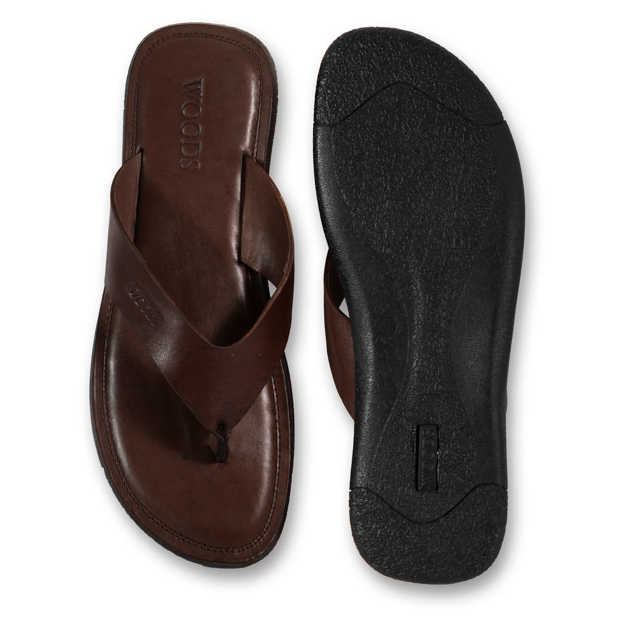 Coffee Softy Leather Slippers For Men 8