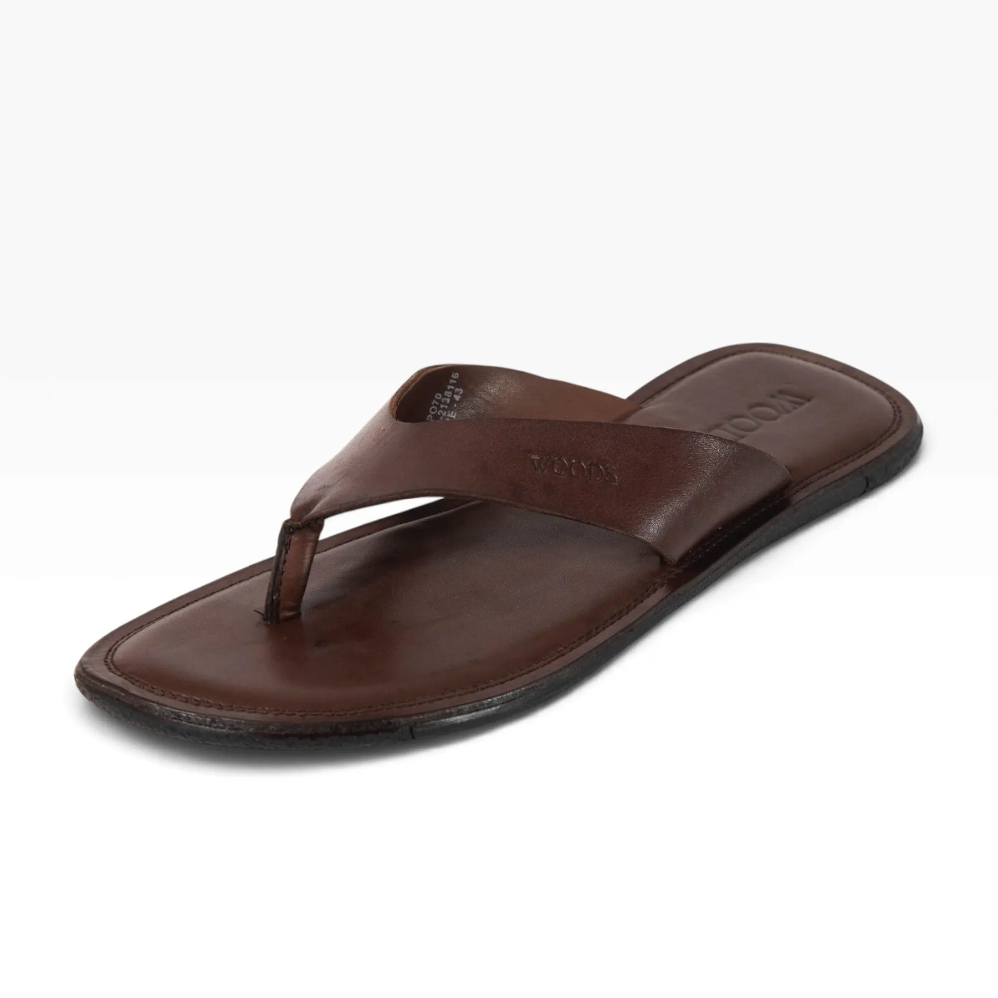 Coffee Softy Leather Slippers For Men 10