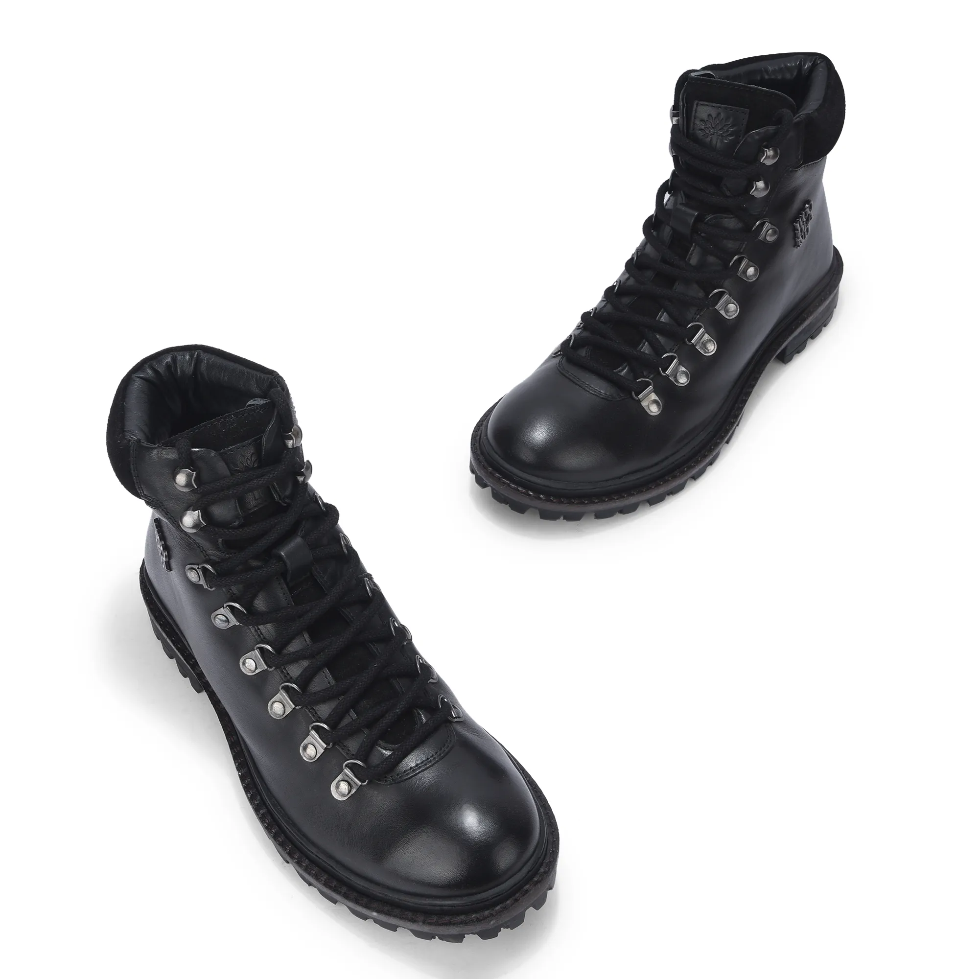 Men Black Softy Leather Outdoor Boots - Thumbnail 2