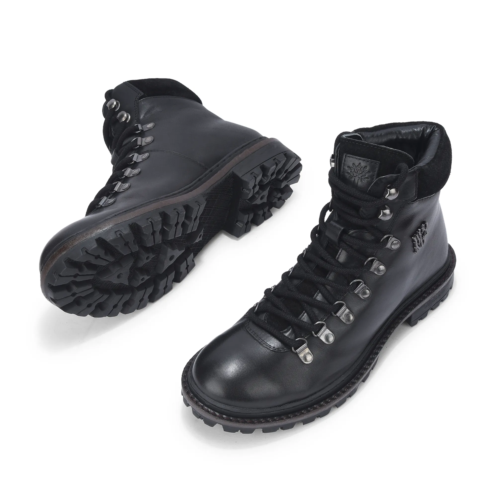 Men Black Softy Leather Outdoor Boots - Thumbnail 5