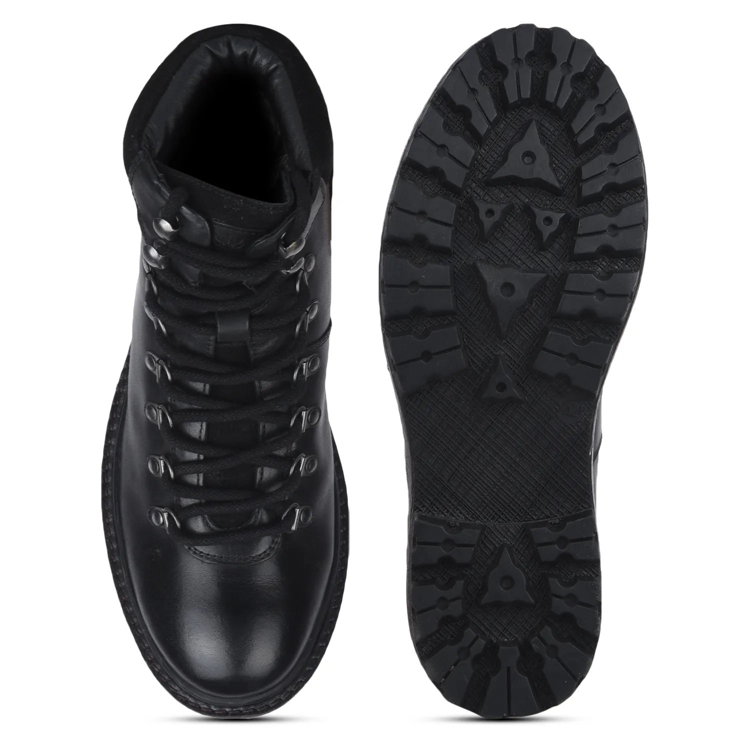 Men Black Softy Leather Outdoor Boots - Thumbnail 8