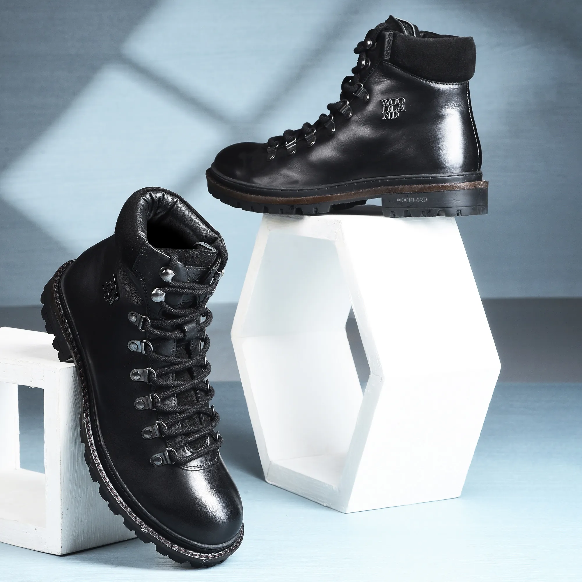 Men Black Softy Leather Outdoor Boots - Thumbnail 9