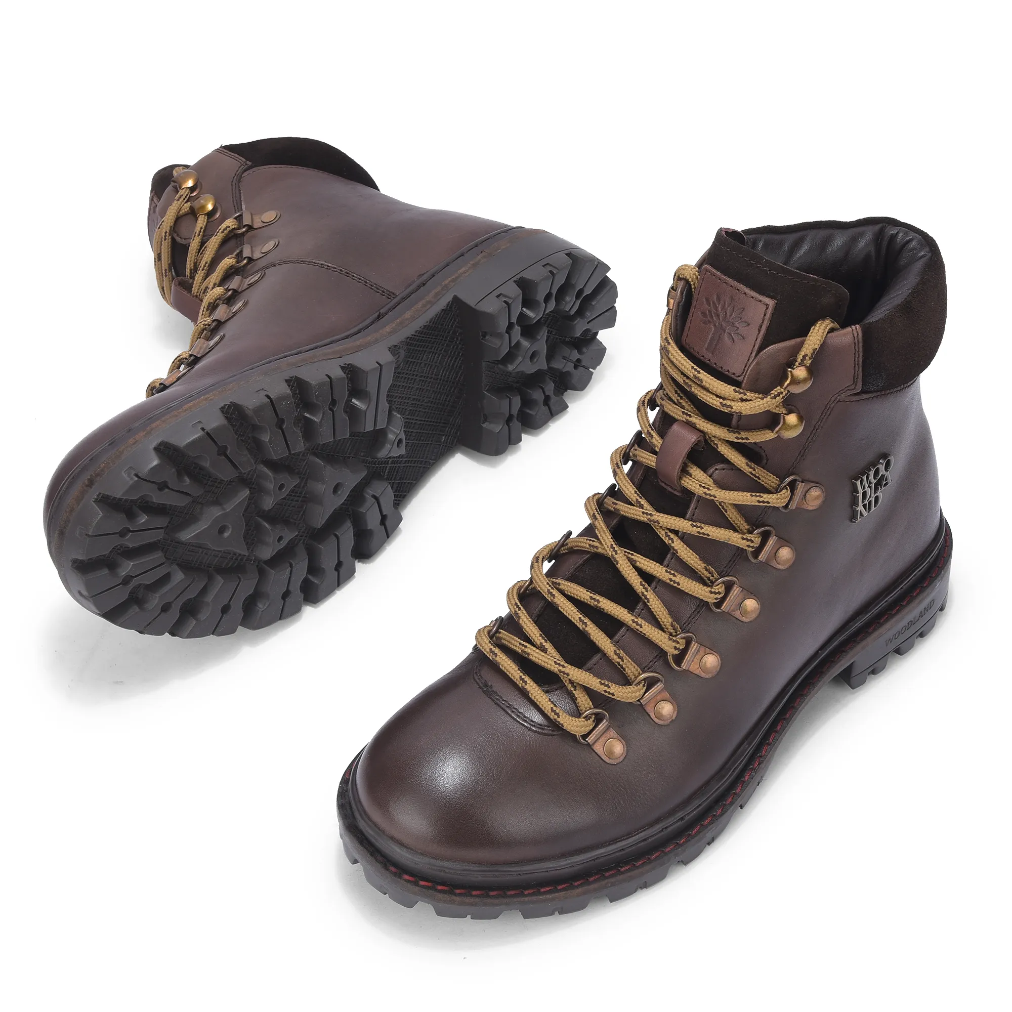 Men Brown  Softy Leather Outdoor Boots - Thumbnail 5