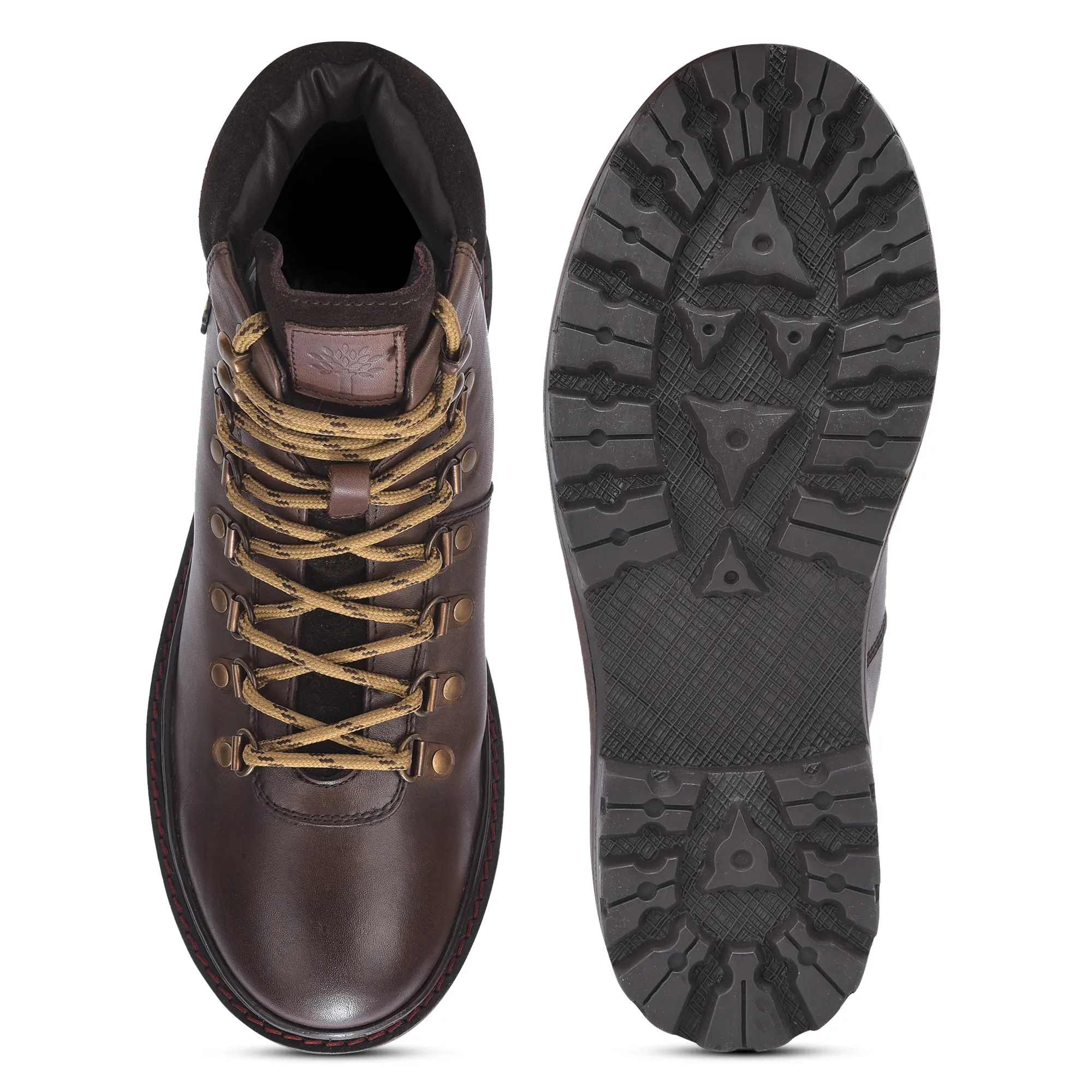 Men Brown  Softy Leather Outdoor Boots - Thumbnail 8