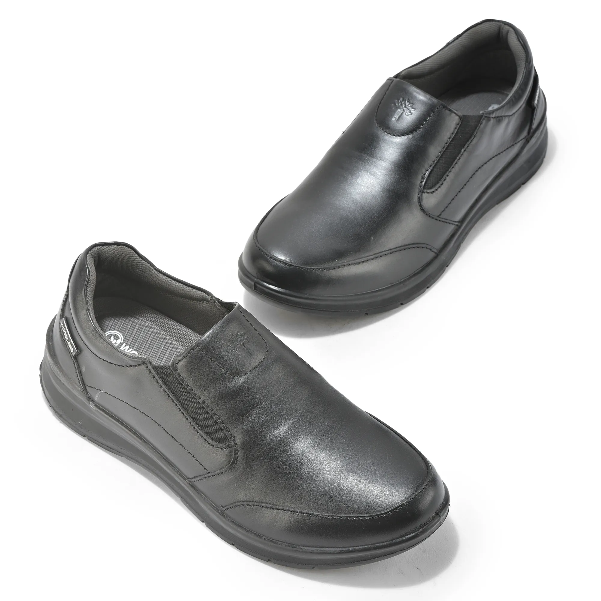 Woodland Black Classic Slip-on Shoes For Men - Thumbnail 2