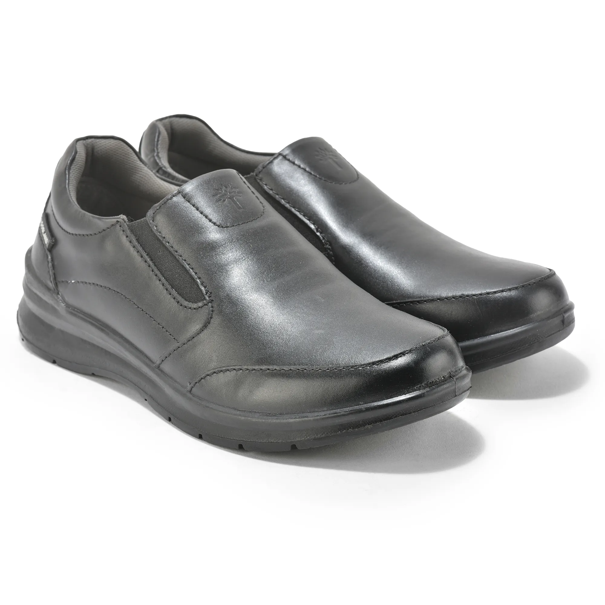 Woodland Black Classic Slip-on Shoes For Men - Thumbnail 7