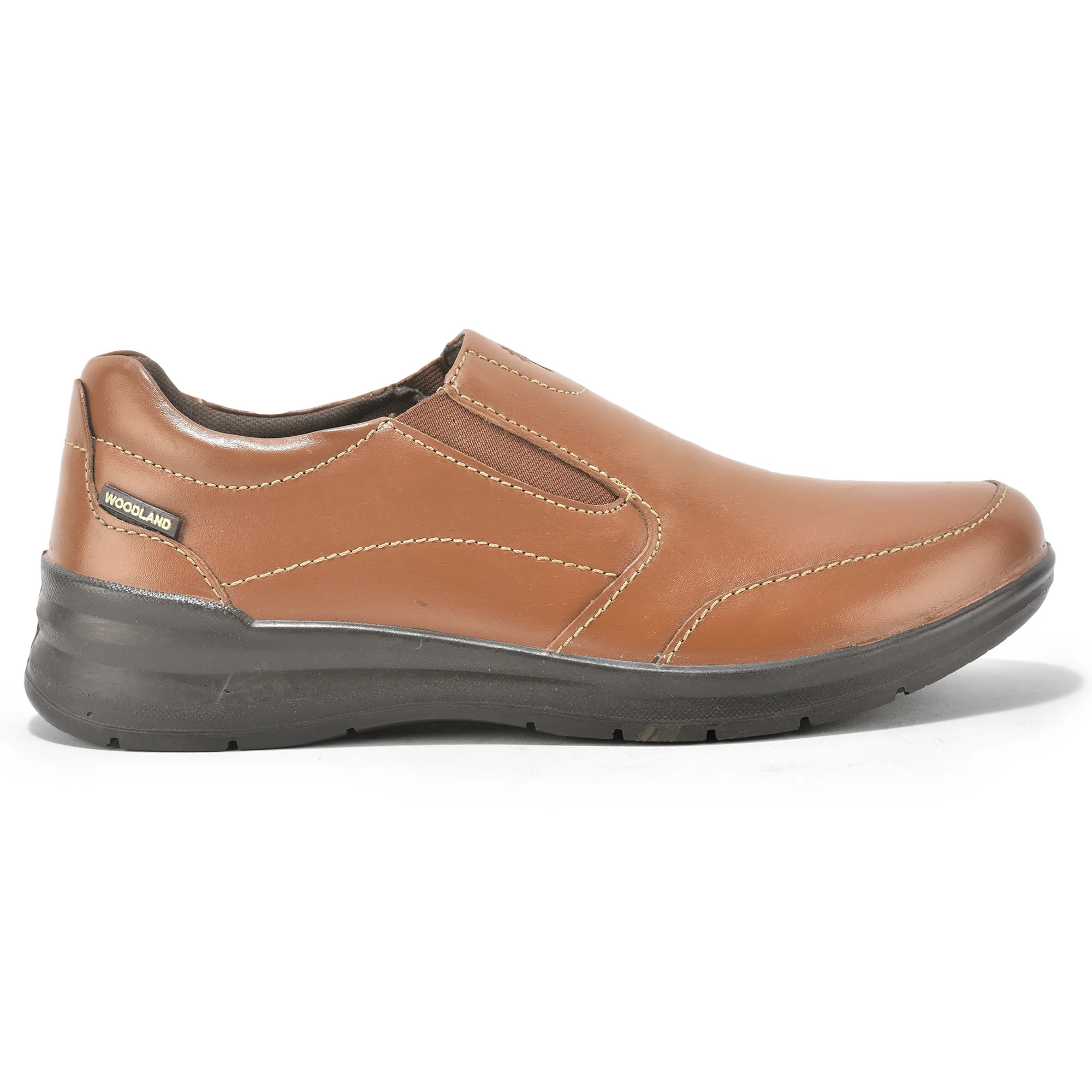 Woodland Tan Classic Slip-on Shoes For Men - Image 1