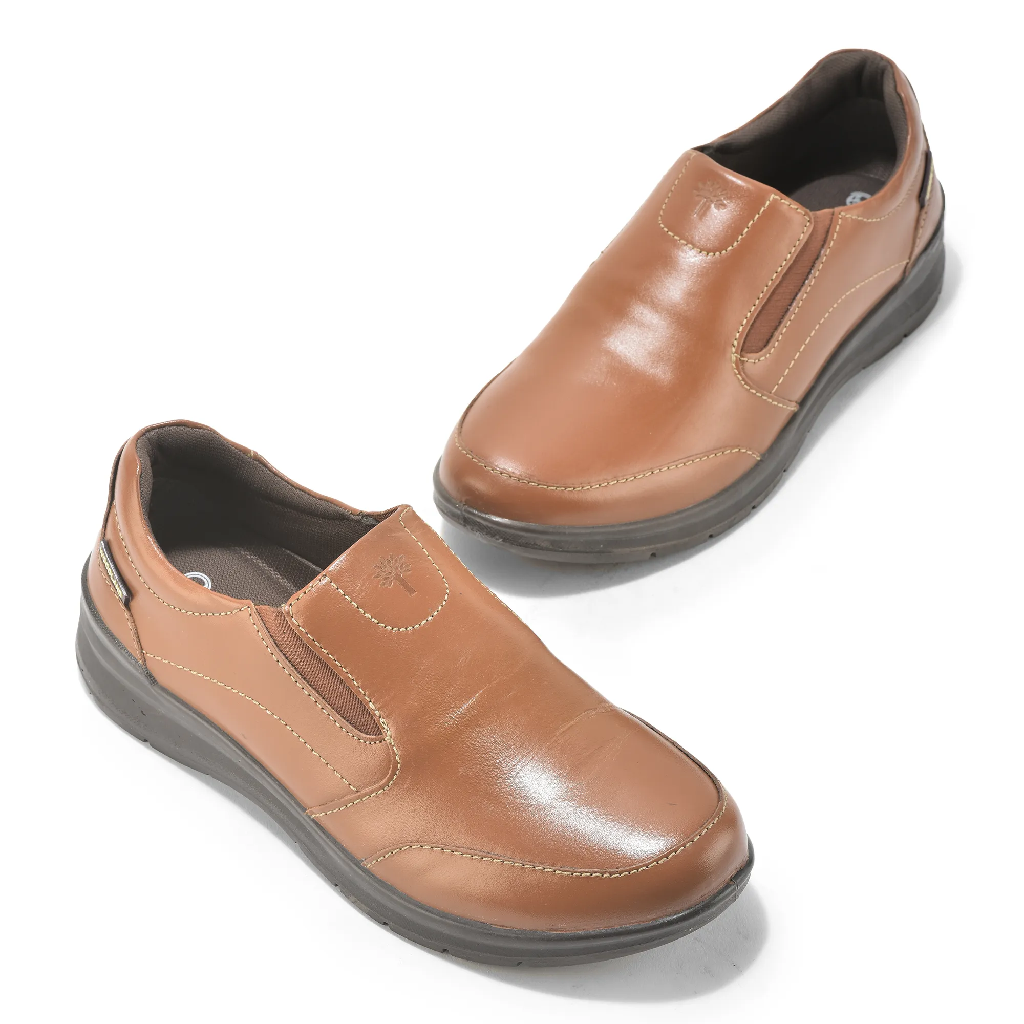 Woodland Tan Classic Slip-on Shoes For Men - Thumbnail 2