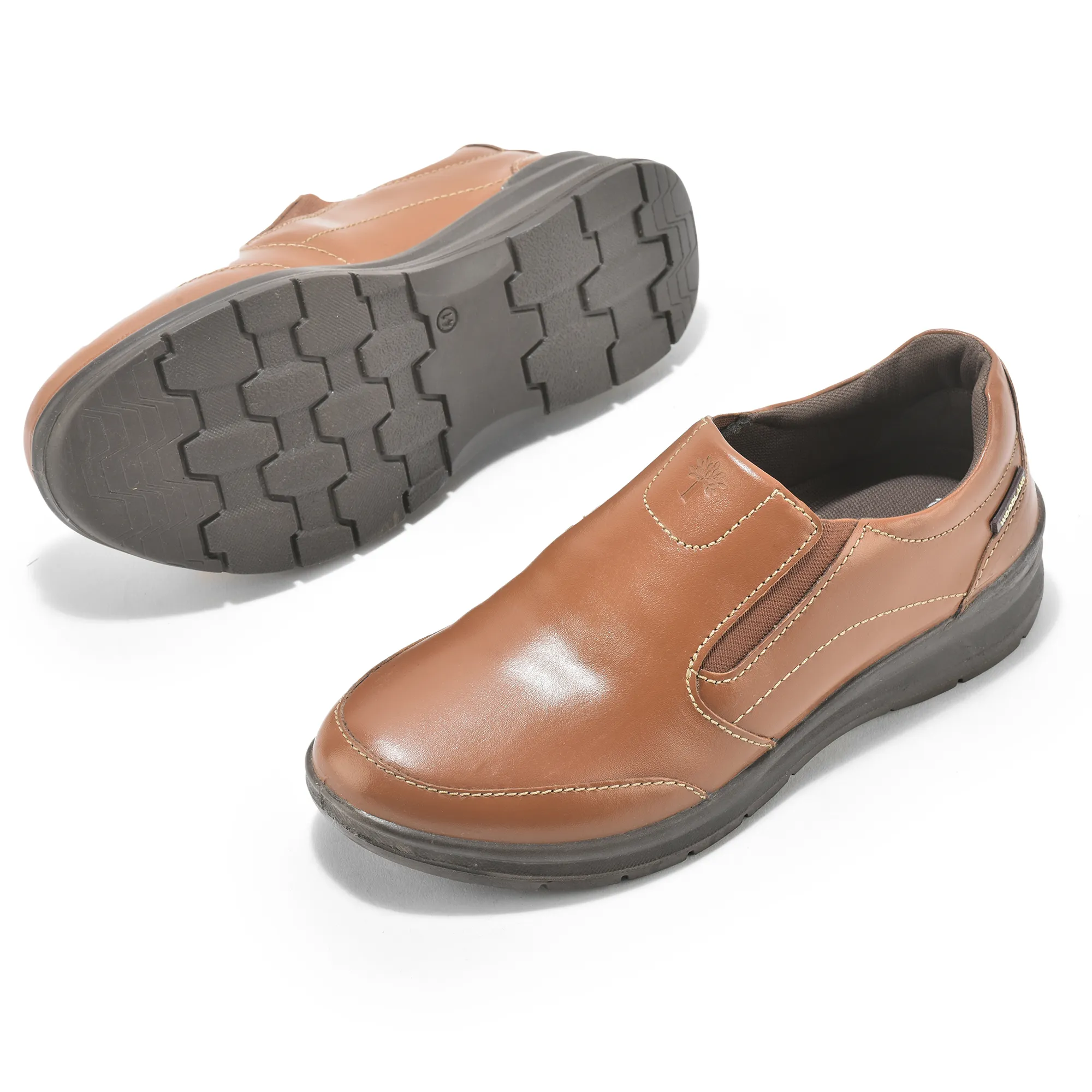 Woodland Tan Classic Slip-on Shoes For Men - Thumbnail 5