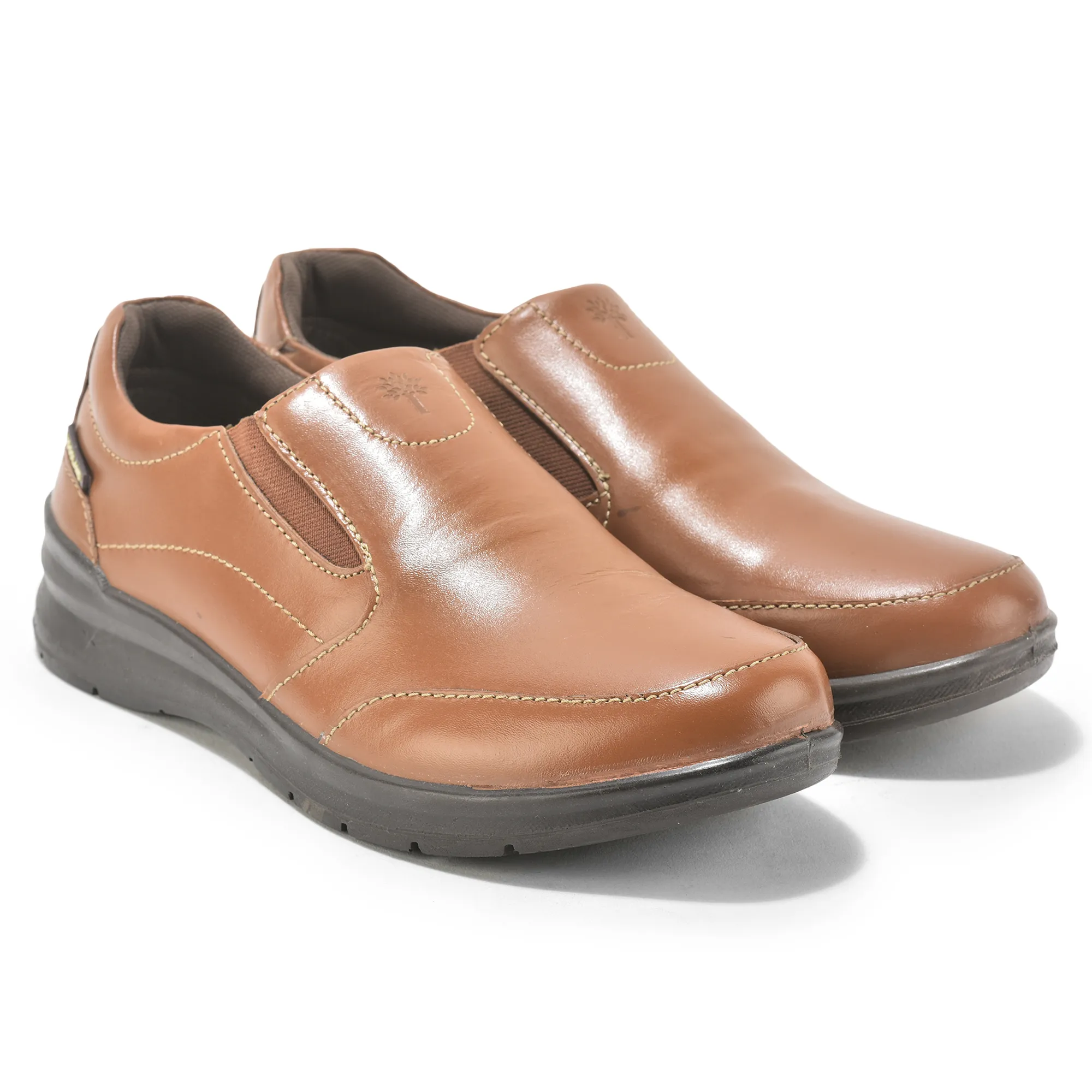 Woodland Tan Classic Slip-on Shoes For Men - Thumbnail 7