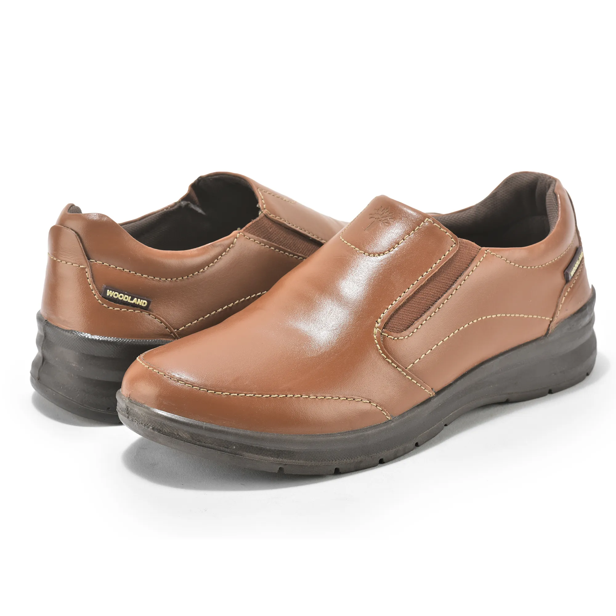 Woodland Tan Classic Slip-on Shoes For Men - Thumbnail 11