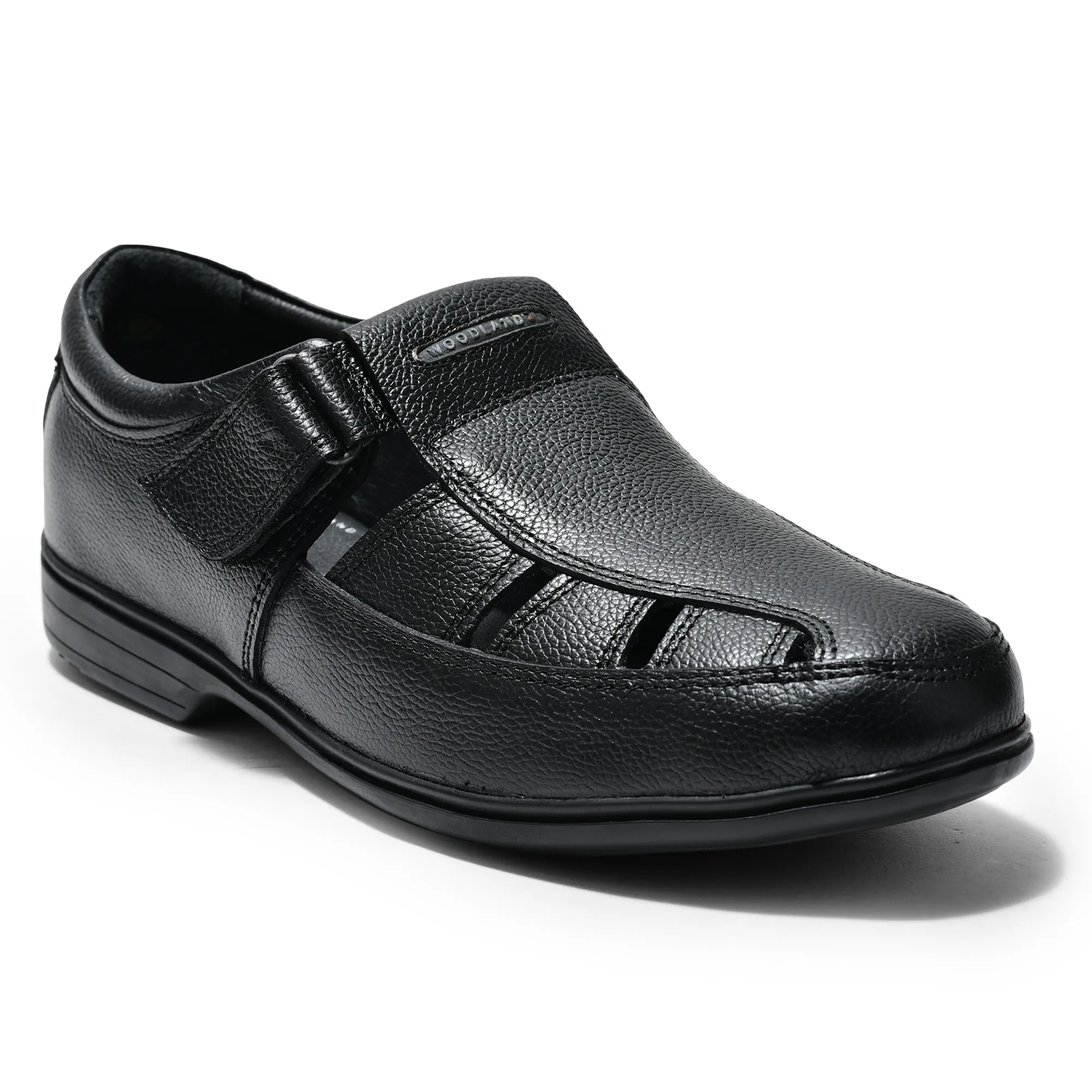 Woodland Black Softy Sandals for Men
 - Thumbnail 3