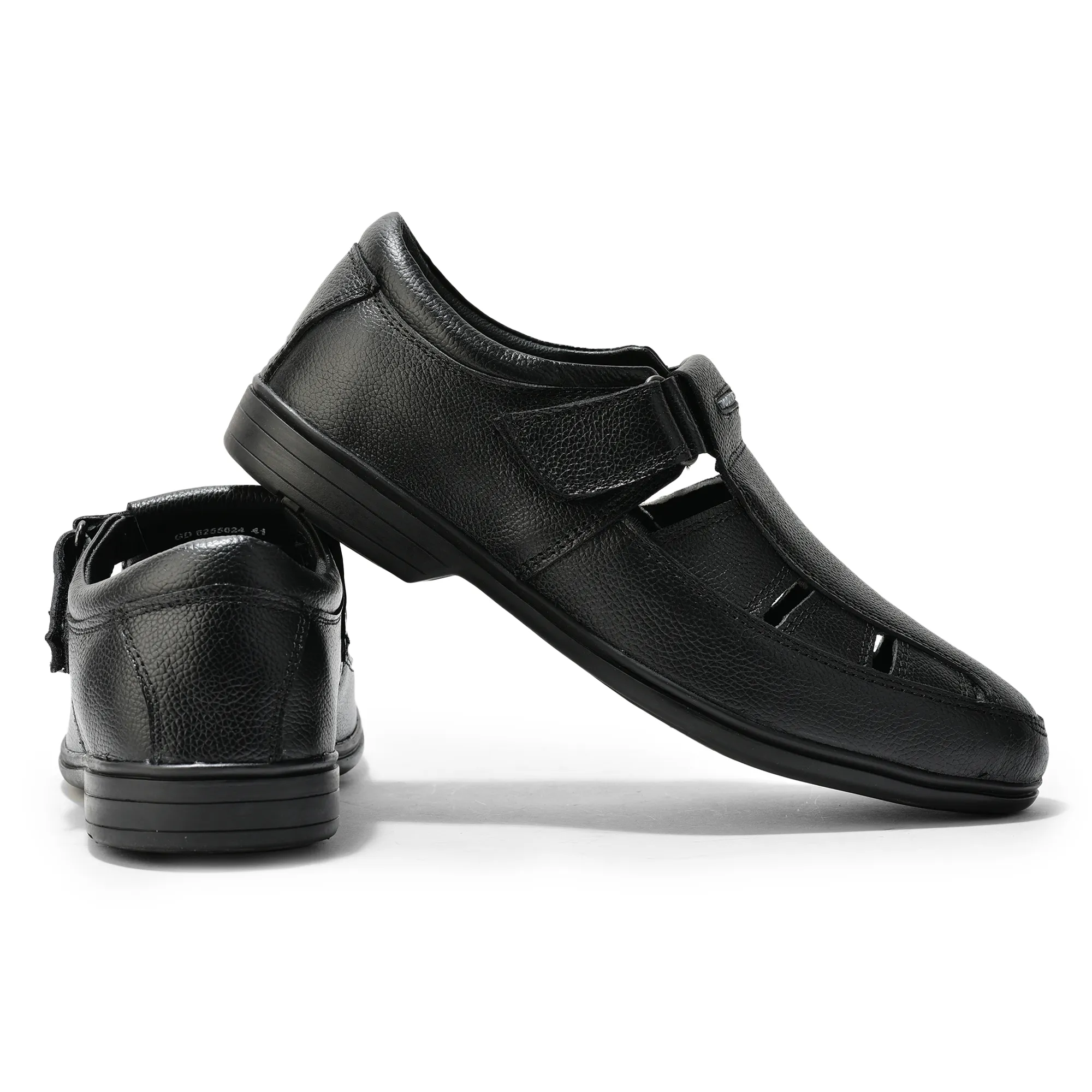 Woodland Black Softy Sandals for Men
 - Thumbnail 10