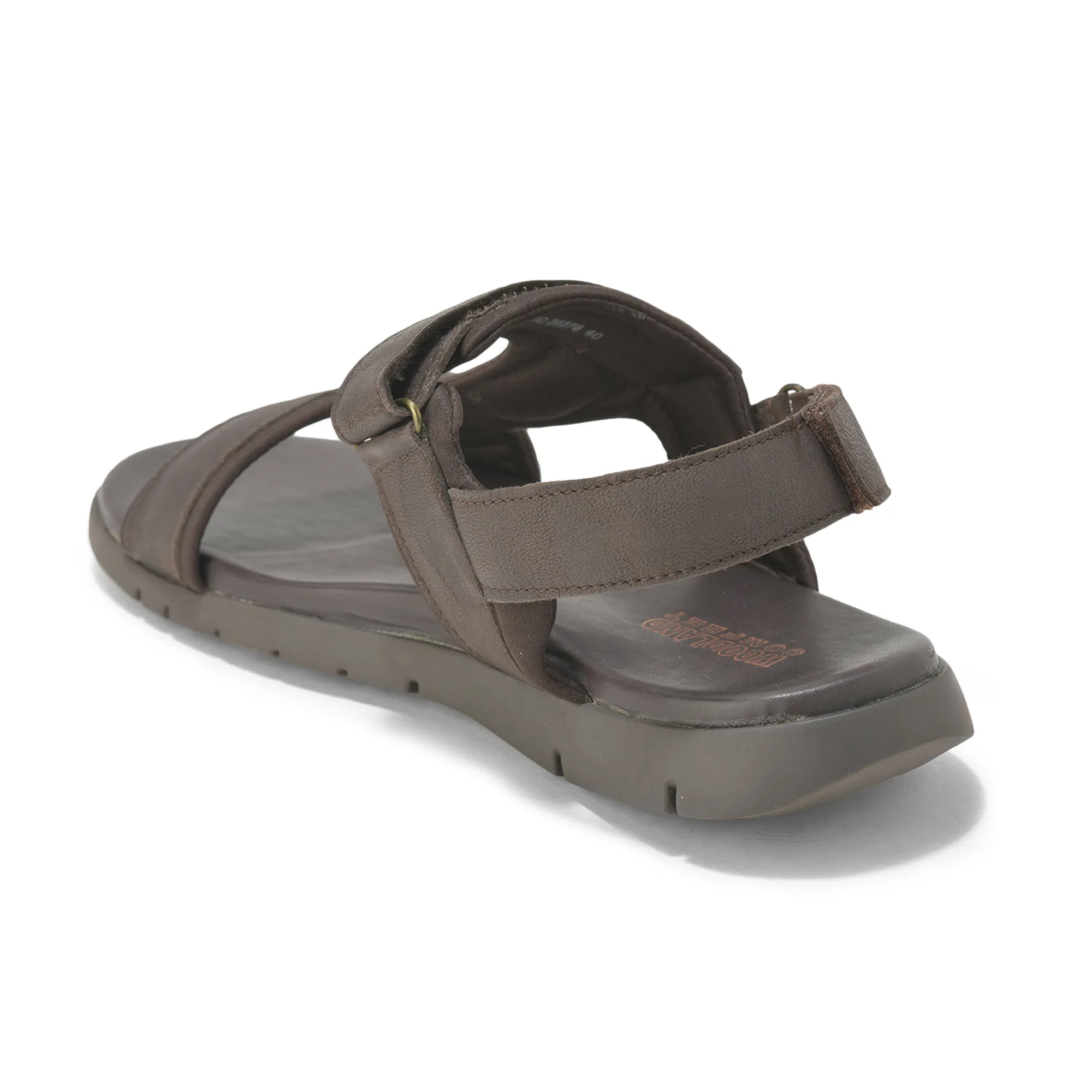 Woodland Men Softy Leather Brown Sandals - Thumbnail 7