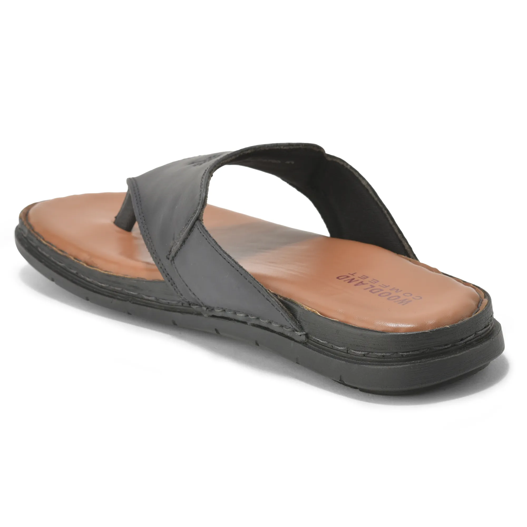 Woodland Black Mens Softy Slipper - Thumbnail 7