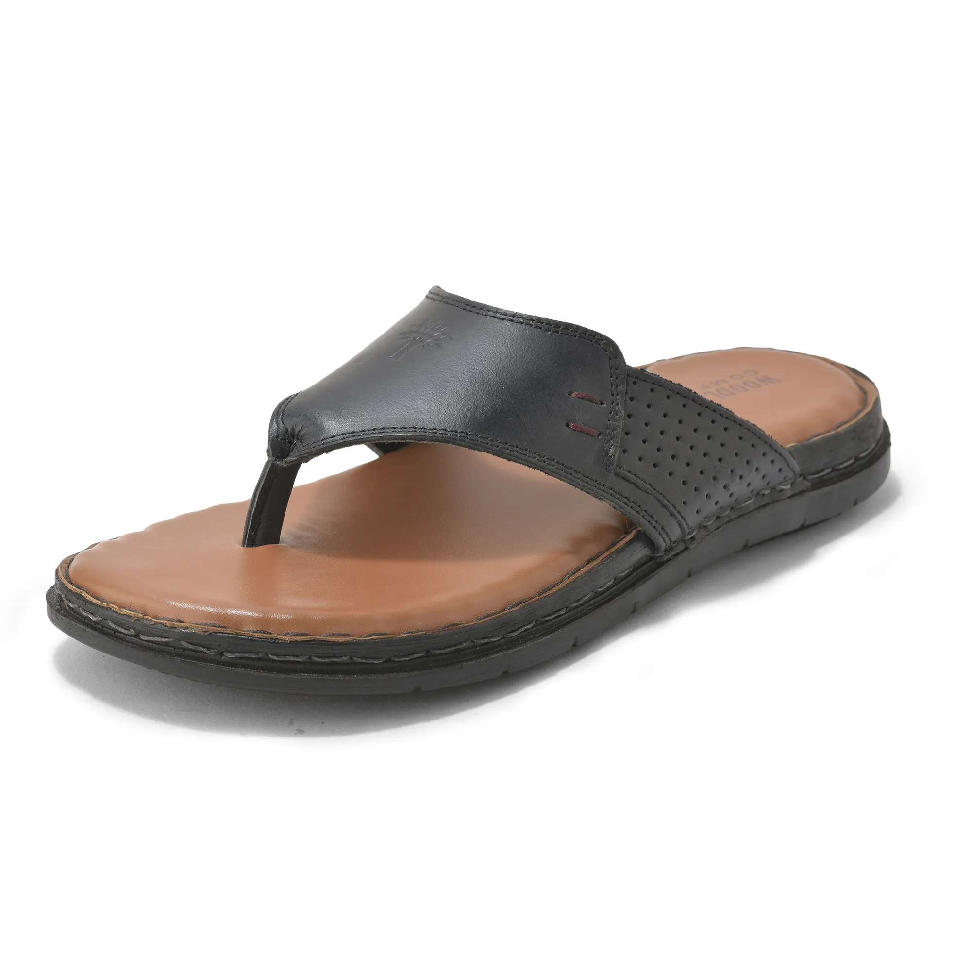 Woodland Black Mens Softy Slipper - Thumbnail 11