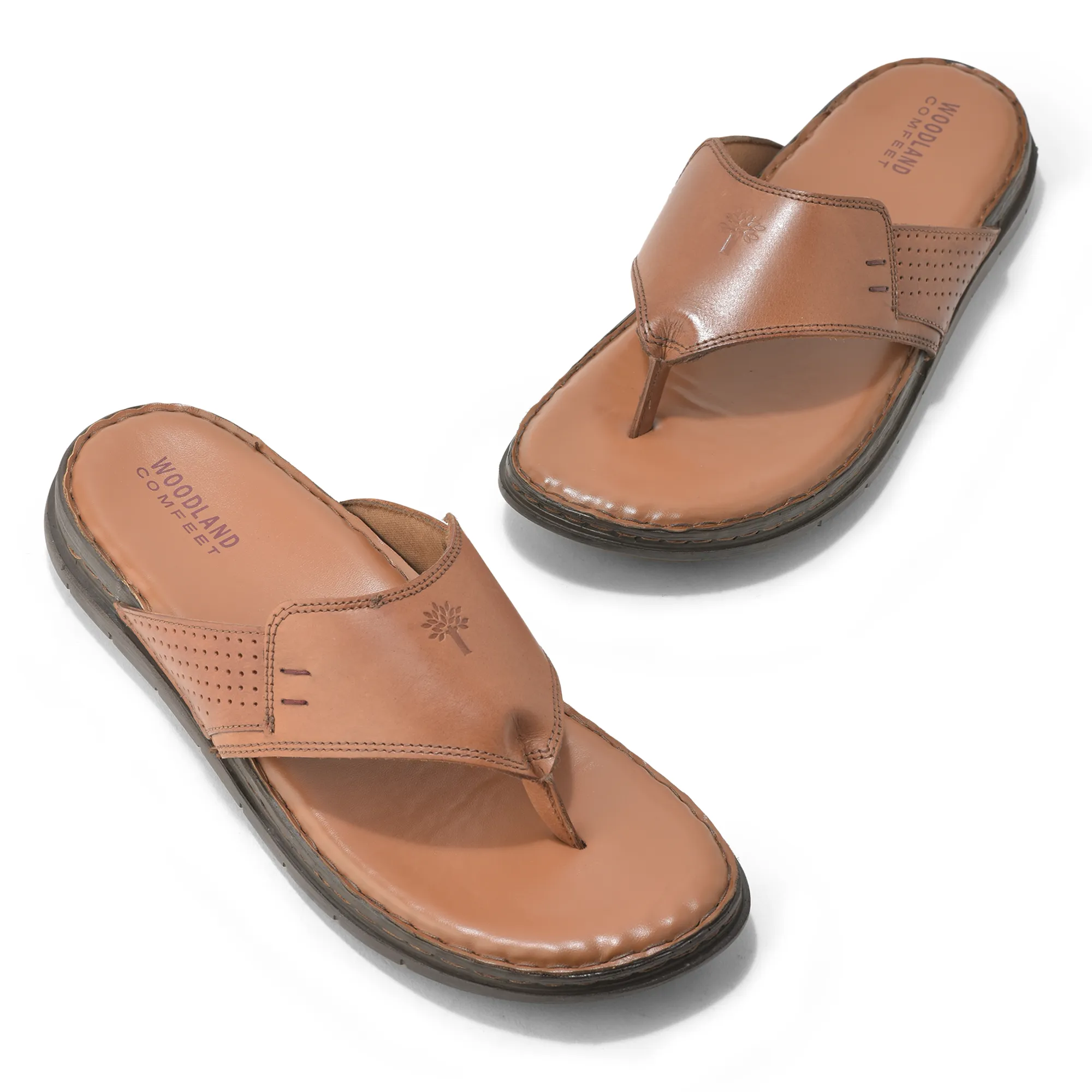 Woodland Tan Mens Softy Slipper - Thumbnail 4