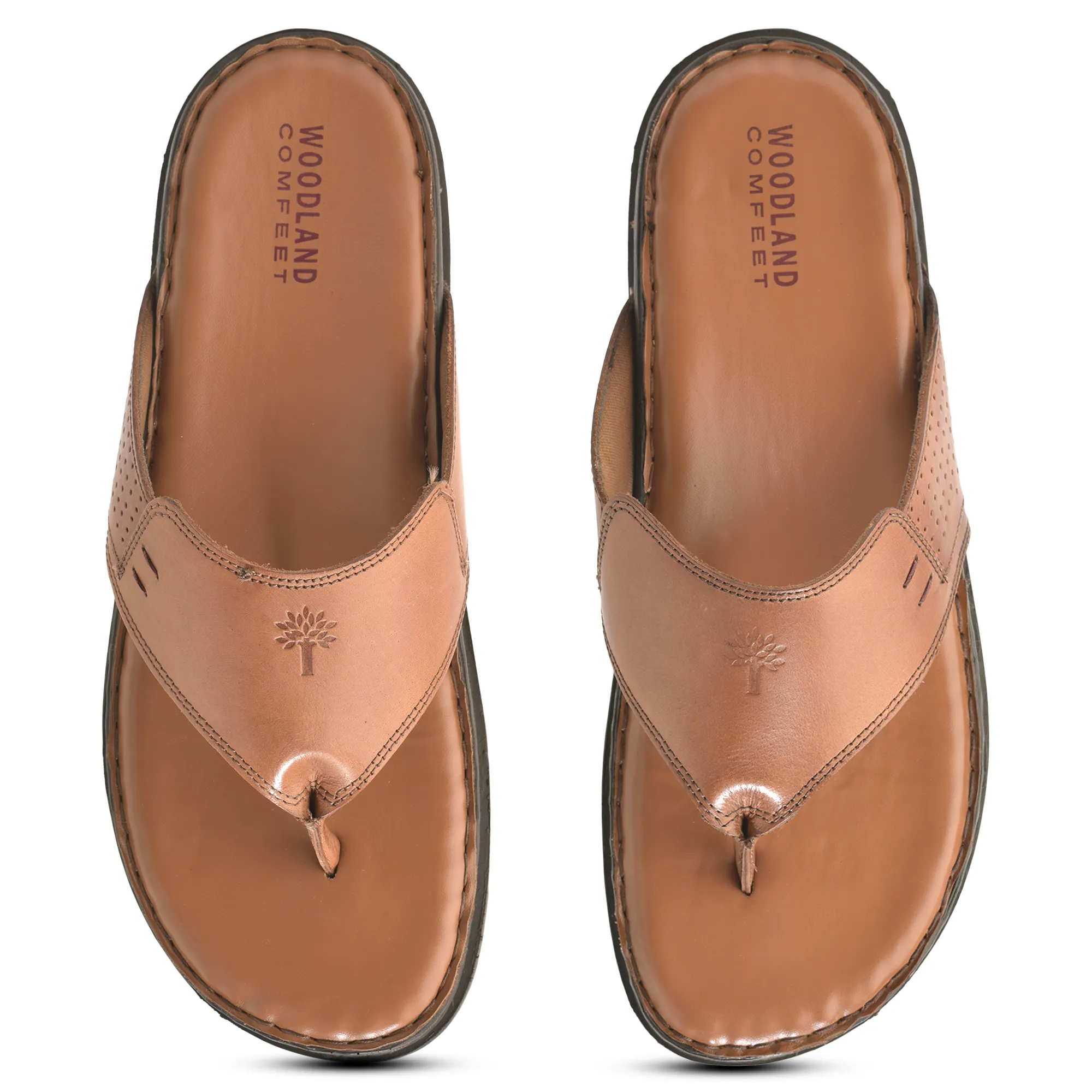Woodland Tan Mens Softy Slipper - Thumbnail 5