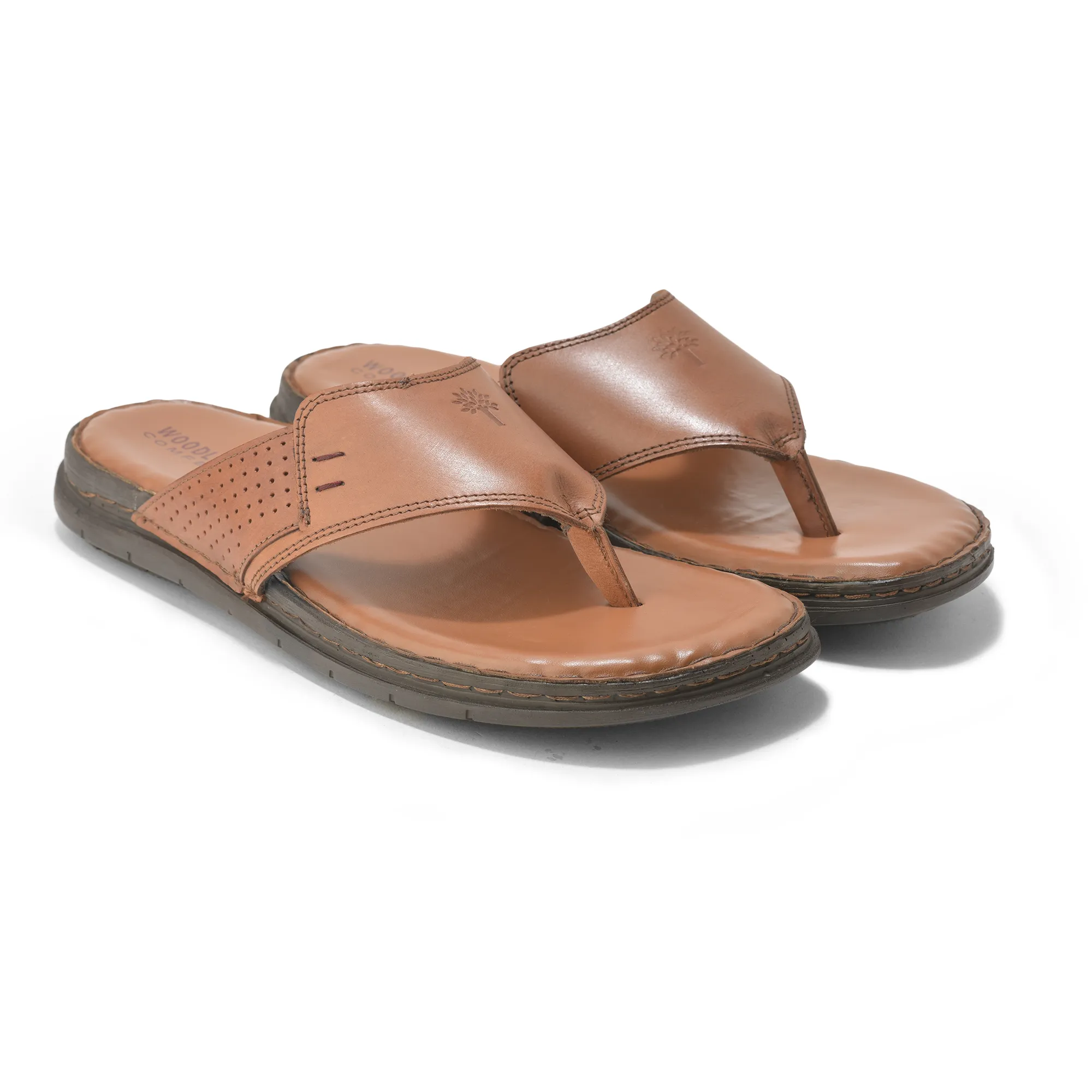 Woodland Tan Mens Softy Slipper - Thumbnail 8