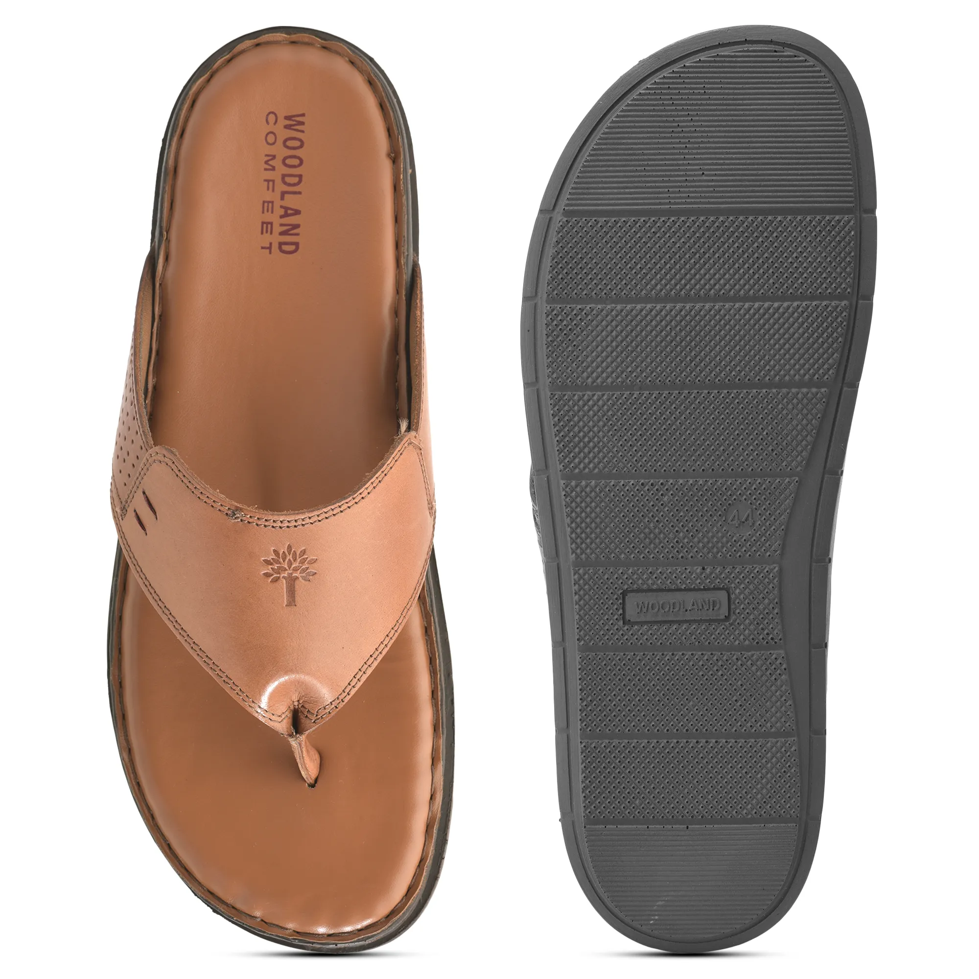 Woodland Tan Mens Softy Slipper - Thumbnail 9