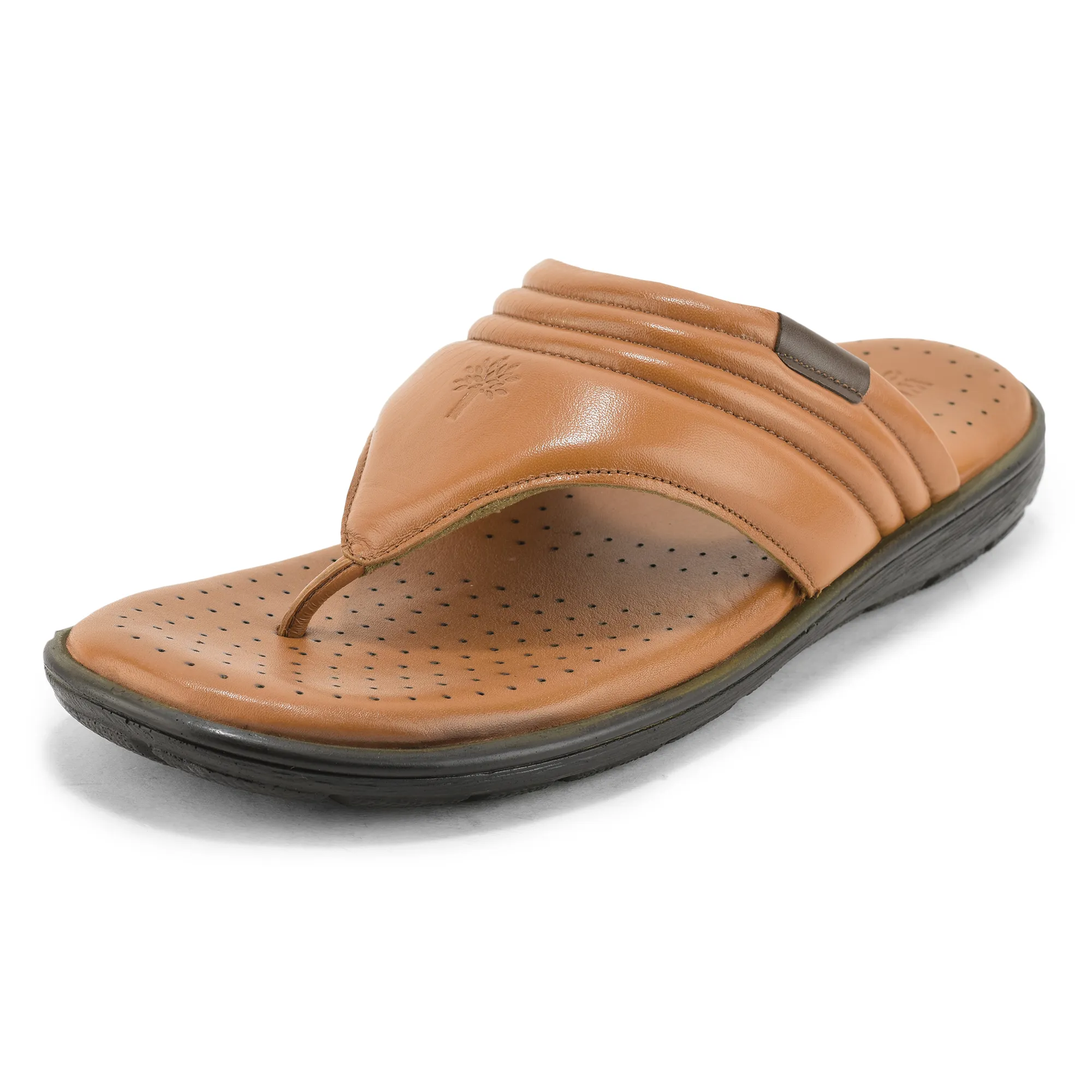 Woodland Men Tan Softy Glide Slippers - Thumbnail 3