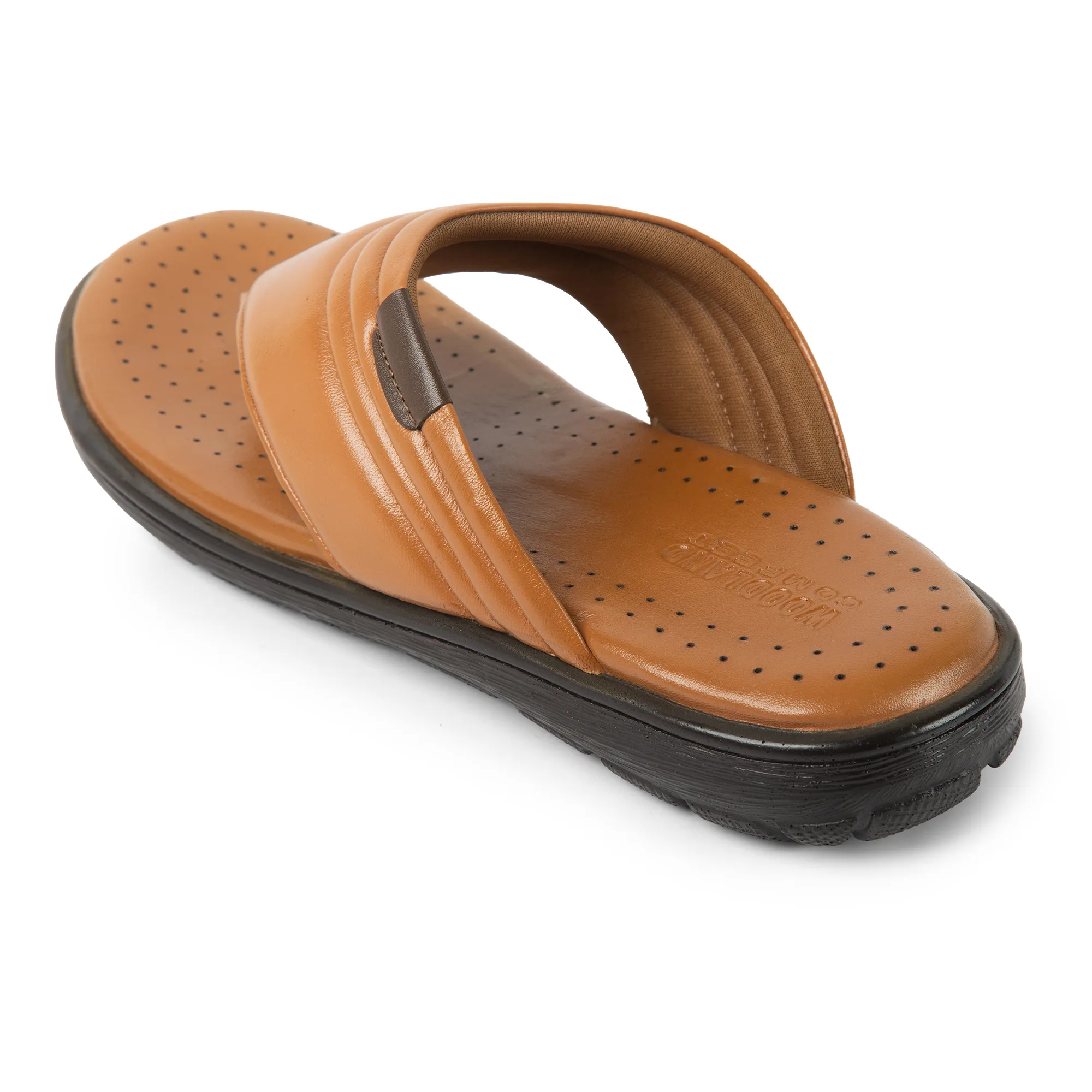 Woodland Men Tan Softy Glide Slippers - Thumbnail 9
