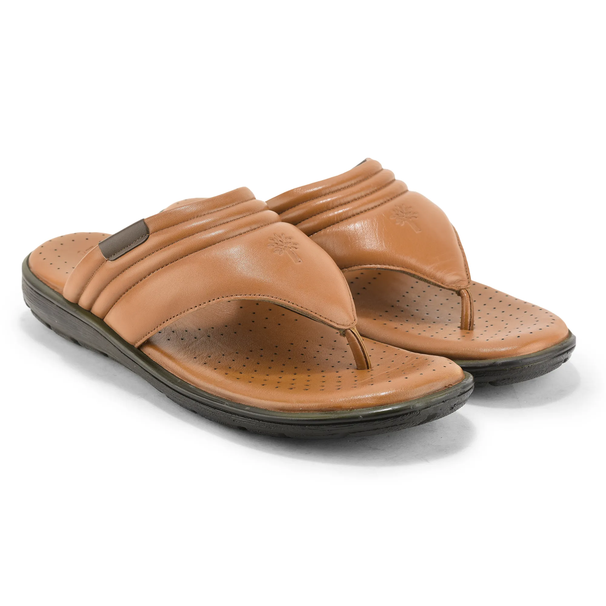 Woodland Men Tan Softy Glide Slippers - Thumbnail 10