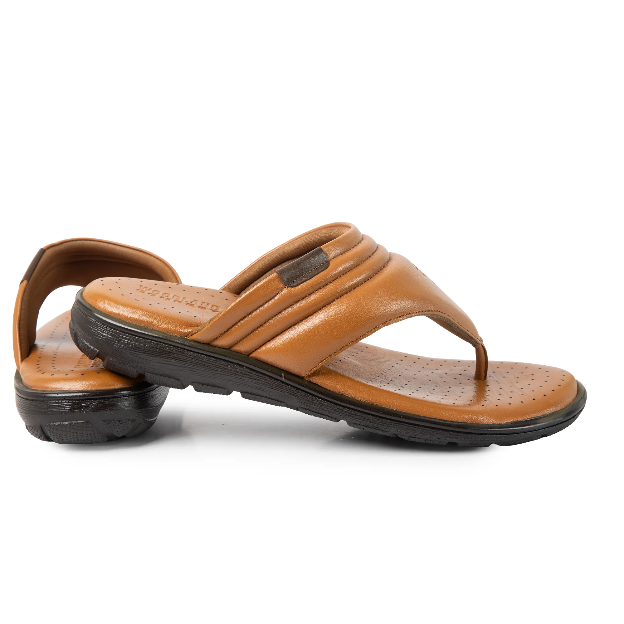 Woodland Men Tan Softy Glide Slippers - Thumbnail 12