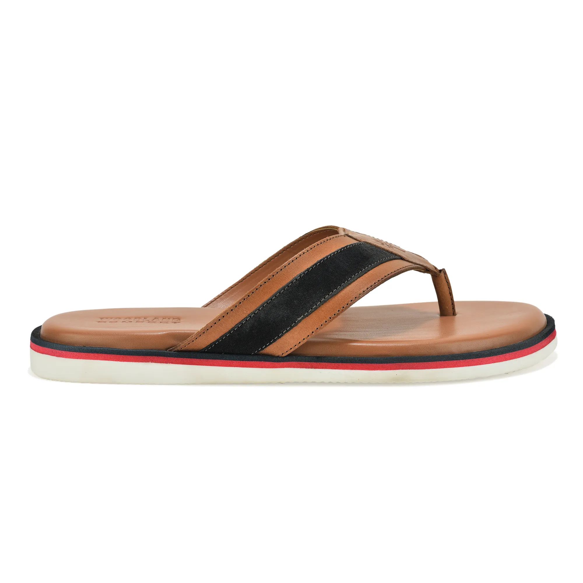Woodland Tan DriftWalk Softy Leather Slippers for Men - Thumbnail 2