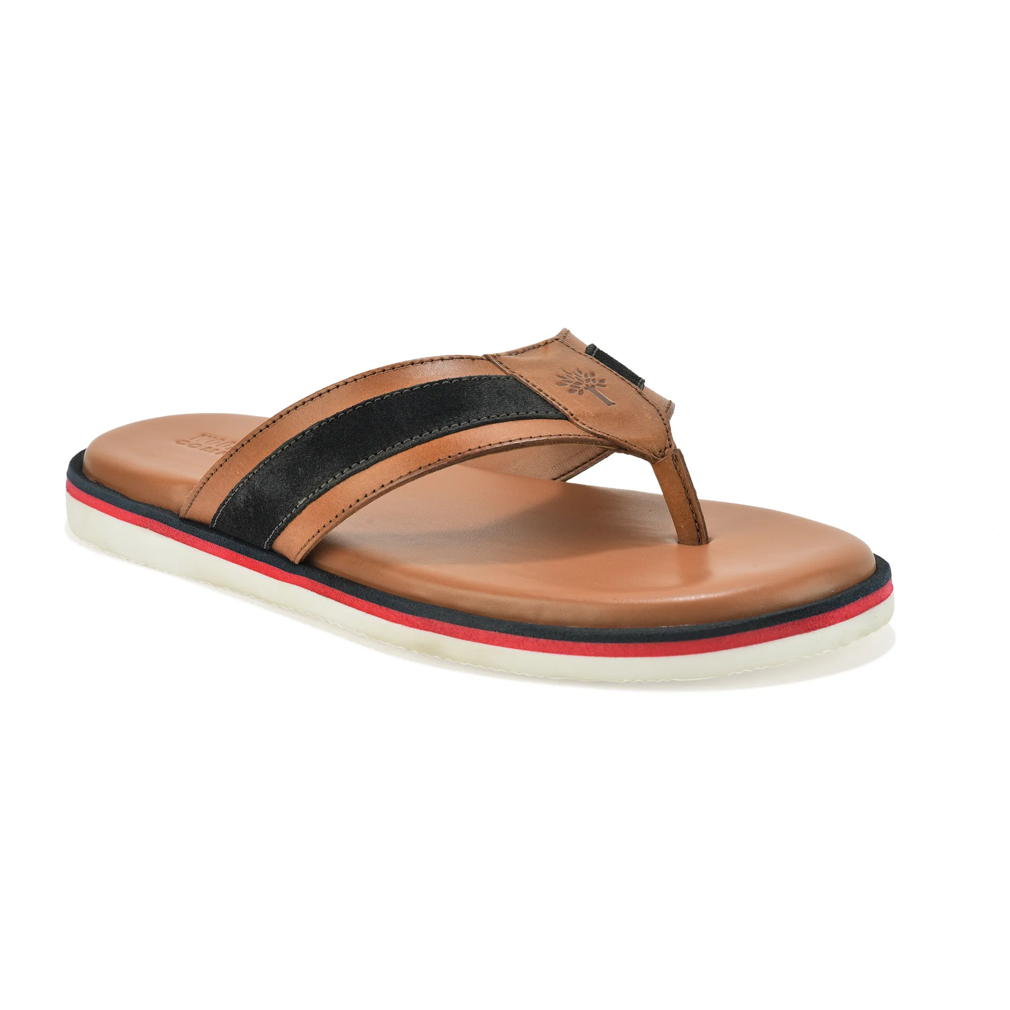 Woodland Tan DriftWalk Softy Leather Slippers for Men - Thumbnail 3