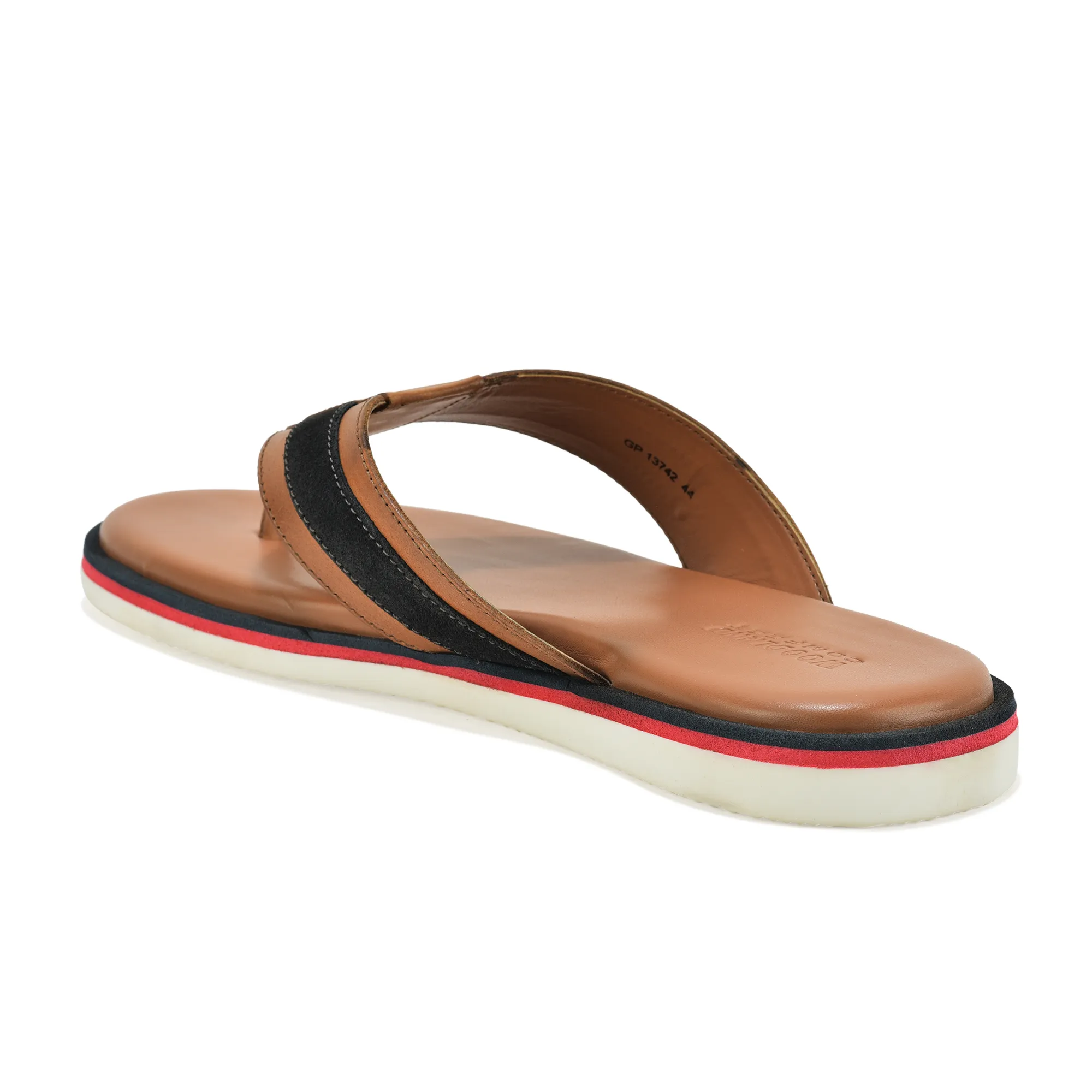 Woodland Tan DriftWalk Softy Leather Slippers for Men - Thumbnail 7