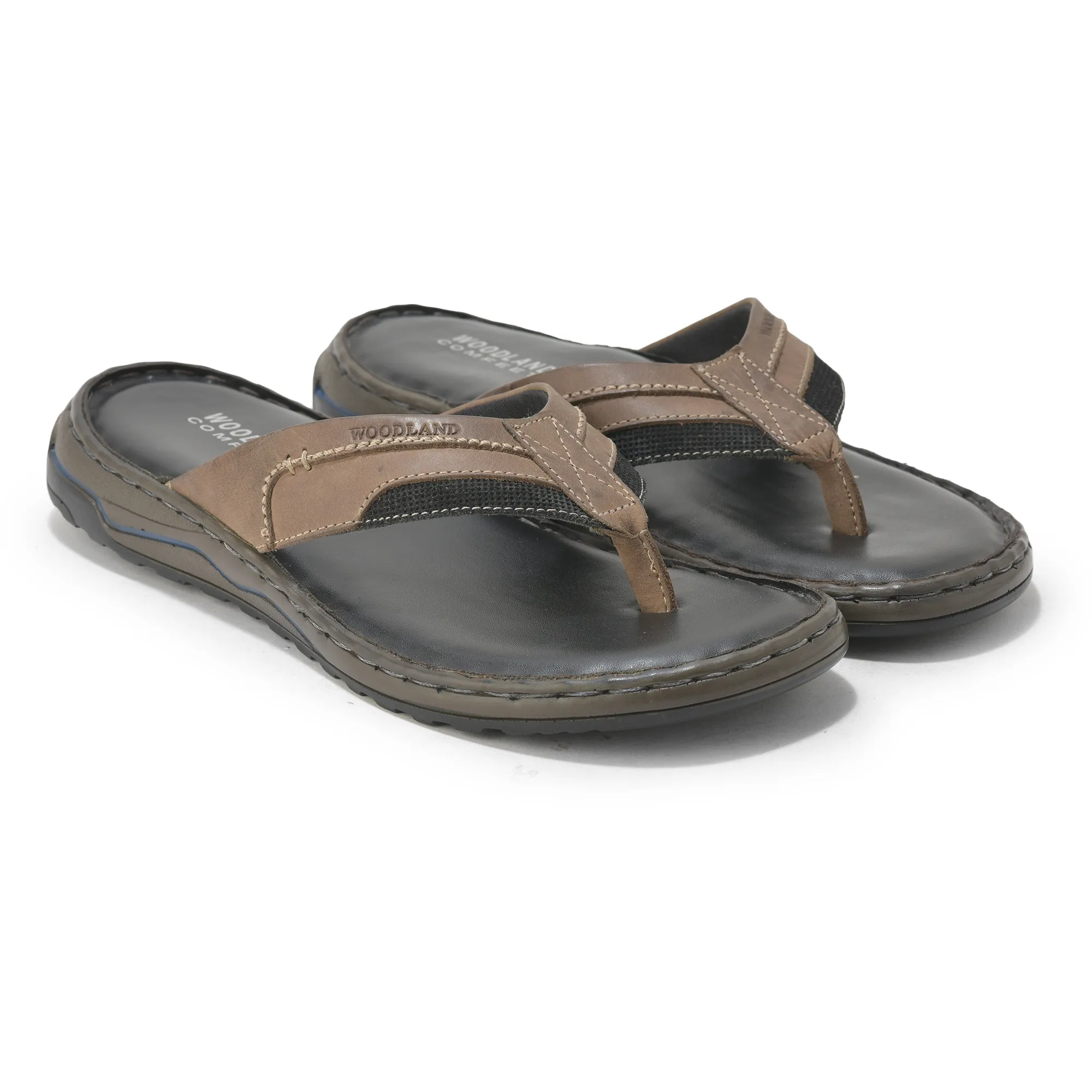 Woodland Men’S Black Leather Everyday Slippers - Thumbnail 8