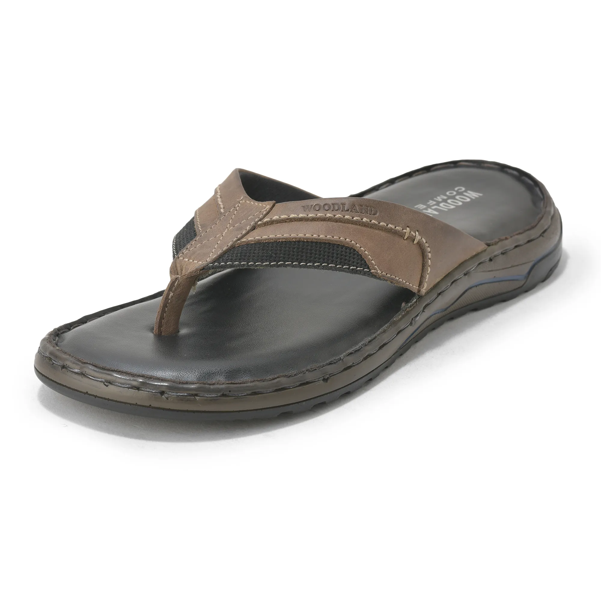 Woodland Men’S Black Leather Everyday Slippers - Thumbnail 11