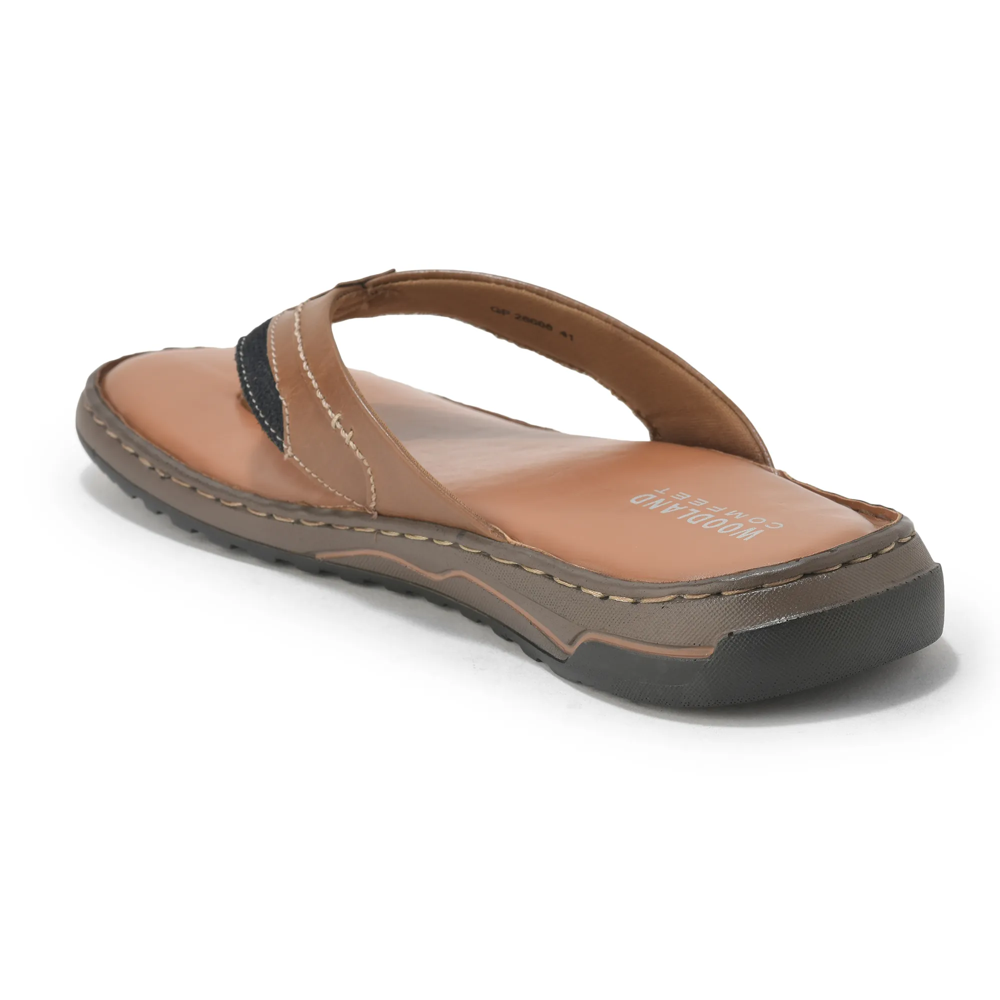 Woodland Men’S Tan Leather Everyday Slippers - Thumbnail 7