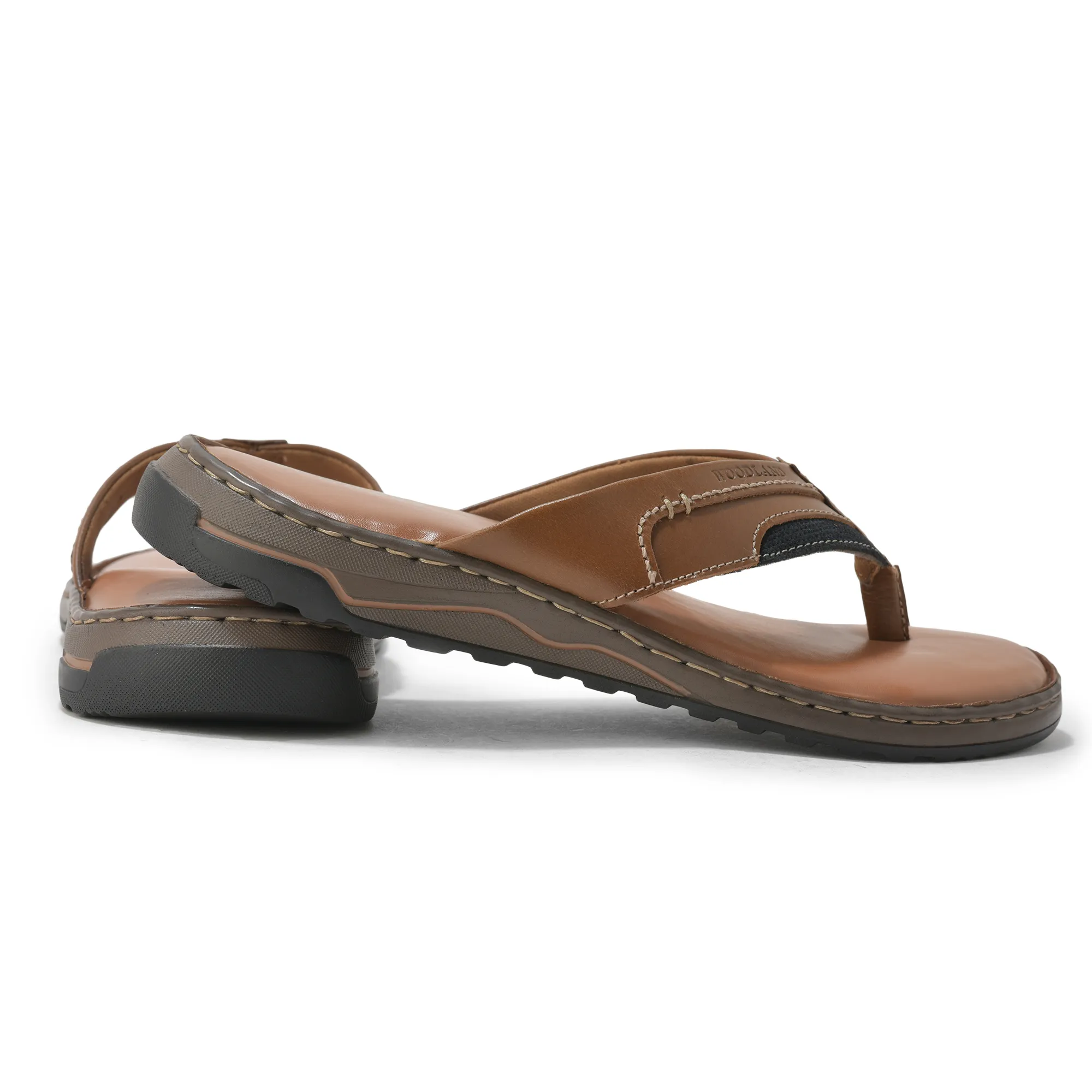Woodland Men’S Tan Leather Everyday Slippers - Thumbnail 10